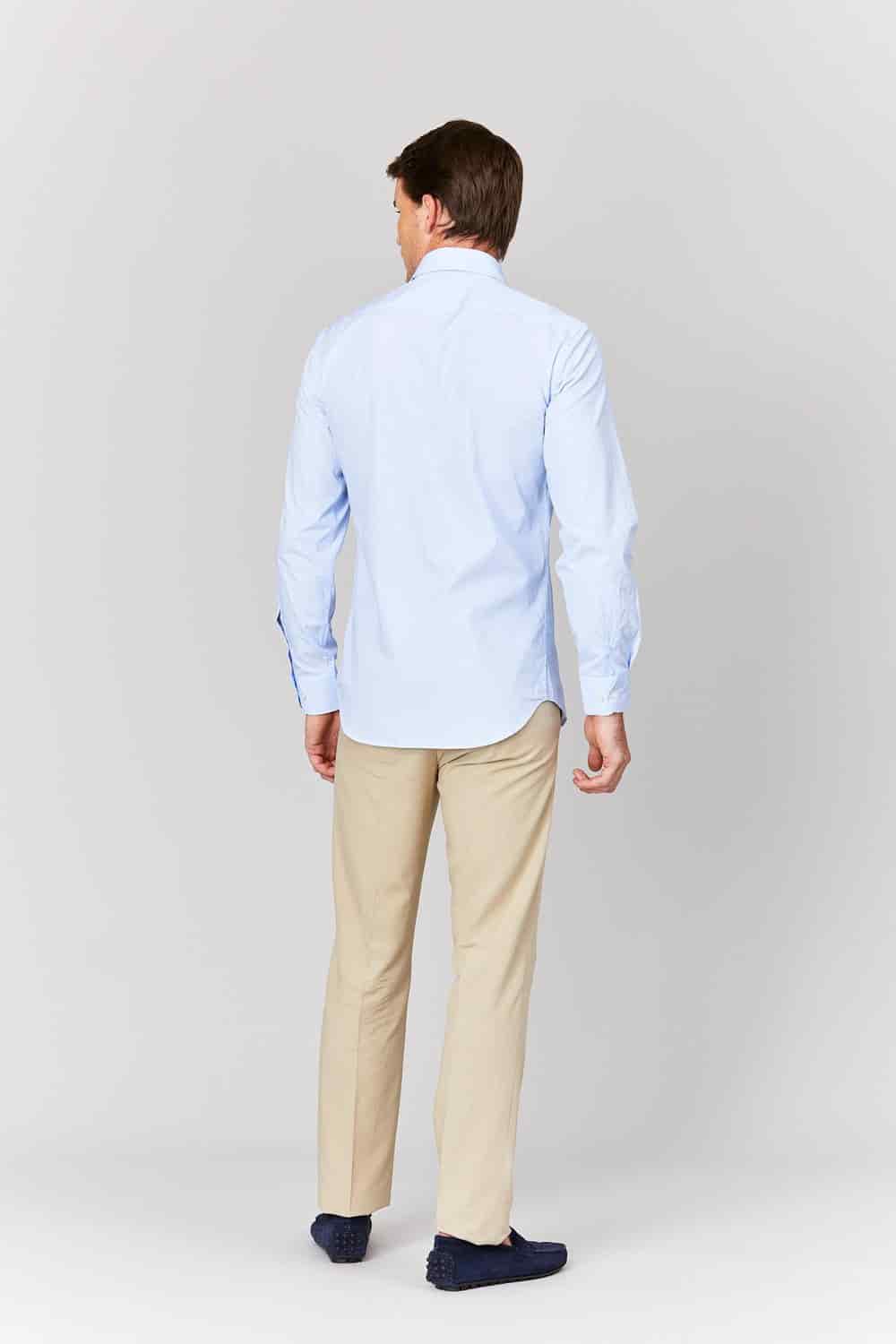 Men's cotton striped shirt - miniatura 5
