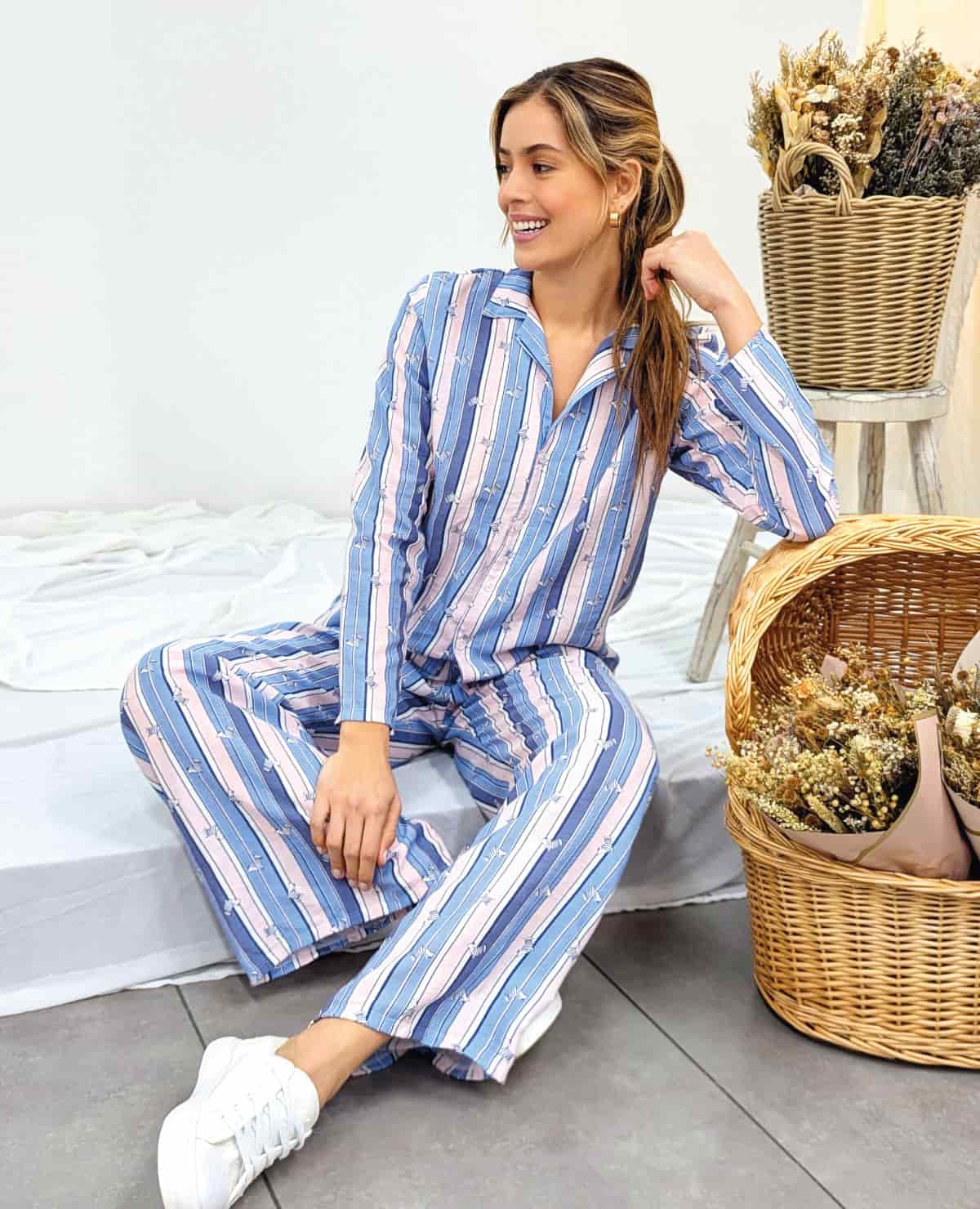 Pijama de Pantalón | Camisa Manga Larga de Botones - miniatura 2