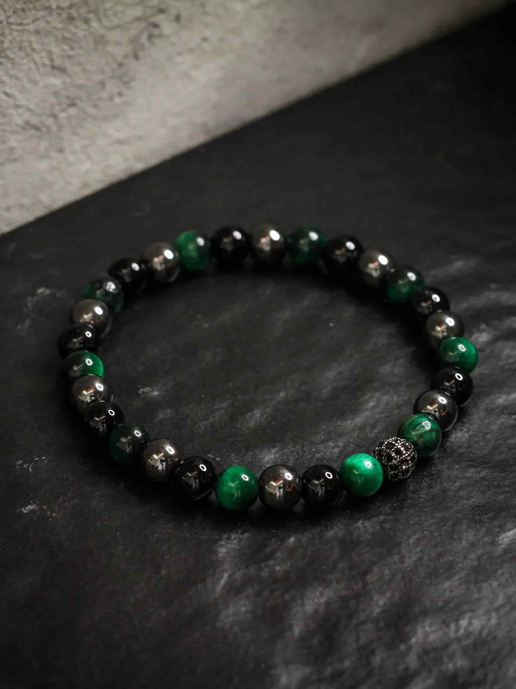 Brazalete Tayrona Tigre Verde 6mm - miniatura 2