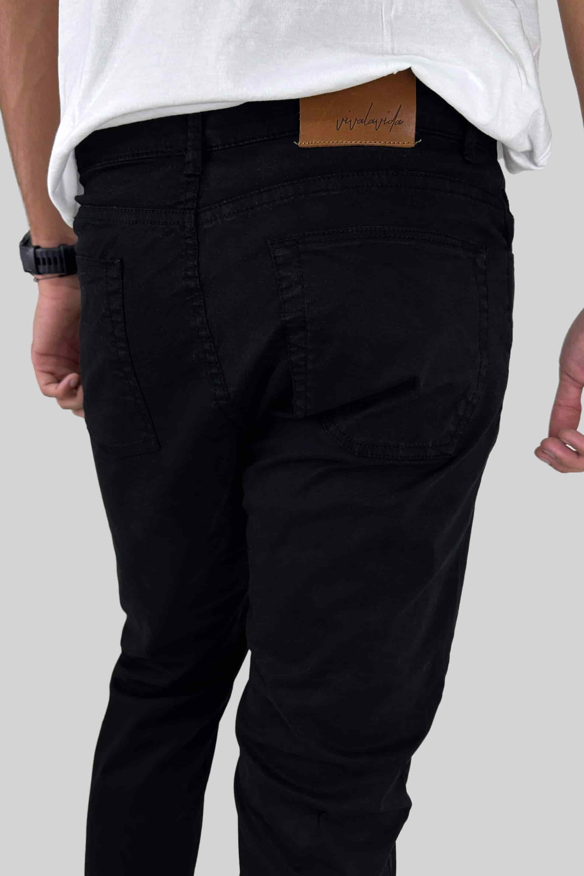 PANTALON 5 BOLSILLOS NEGRO - miniatura 3
