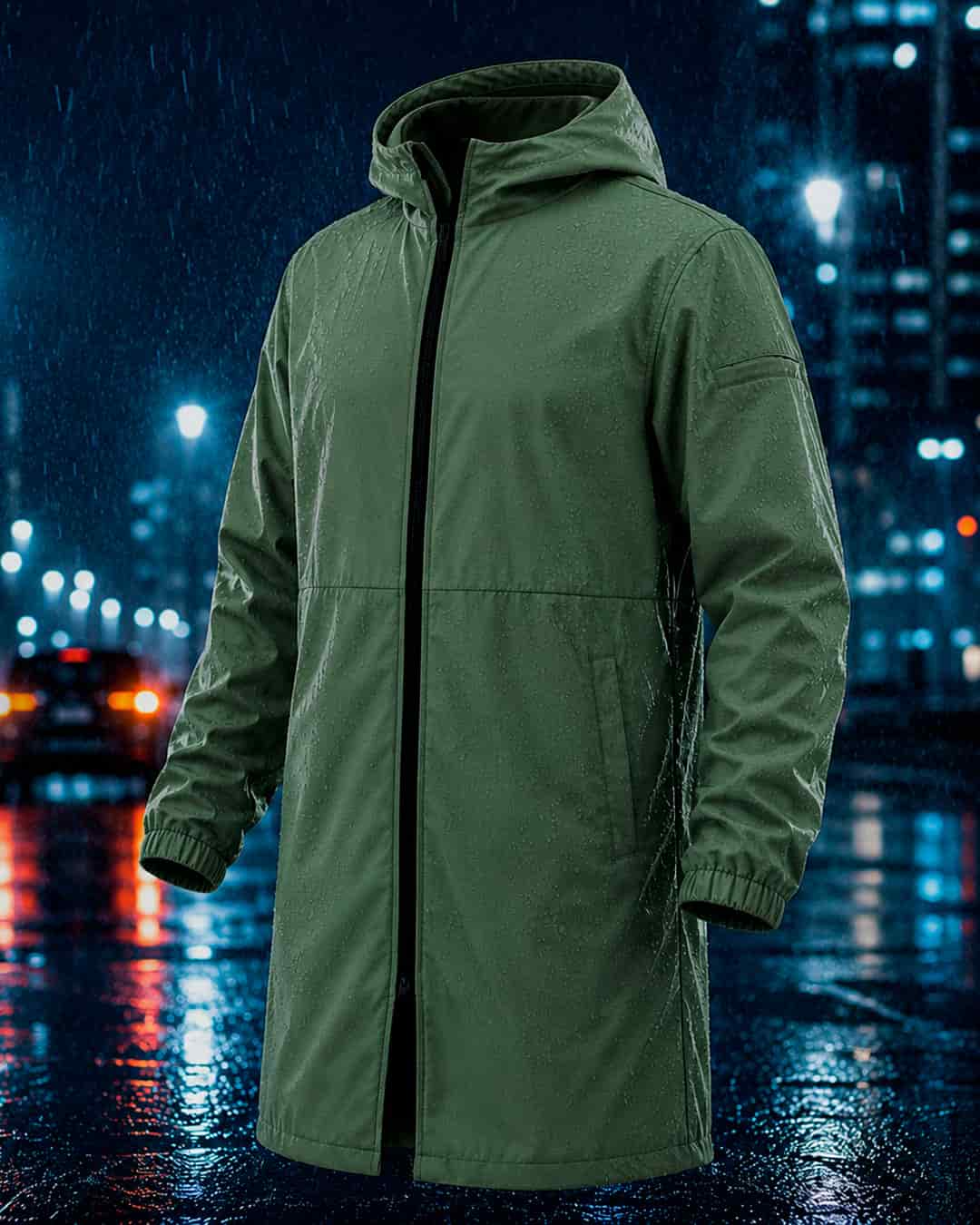 Chaqueta para lluvia verde - miniatura 2