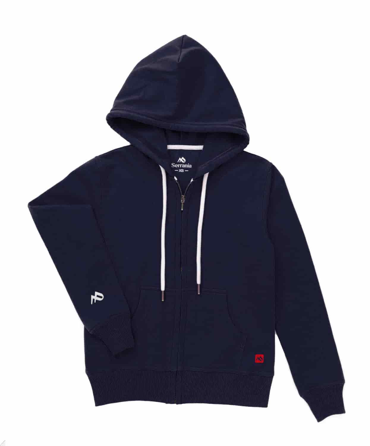 Buzo abierto con Capota Mujer Azul Oxford - miniatura 9
