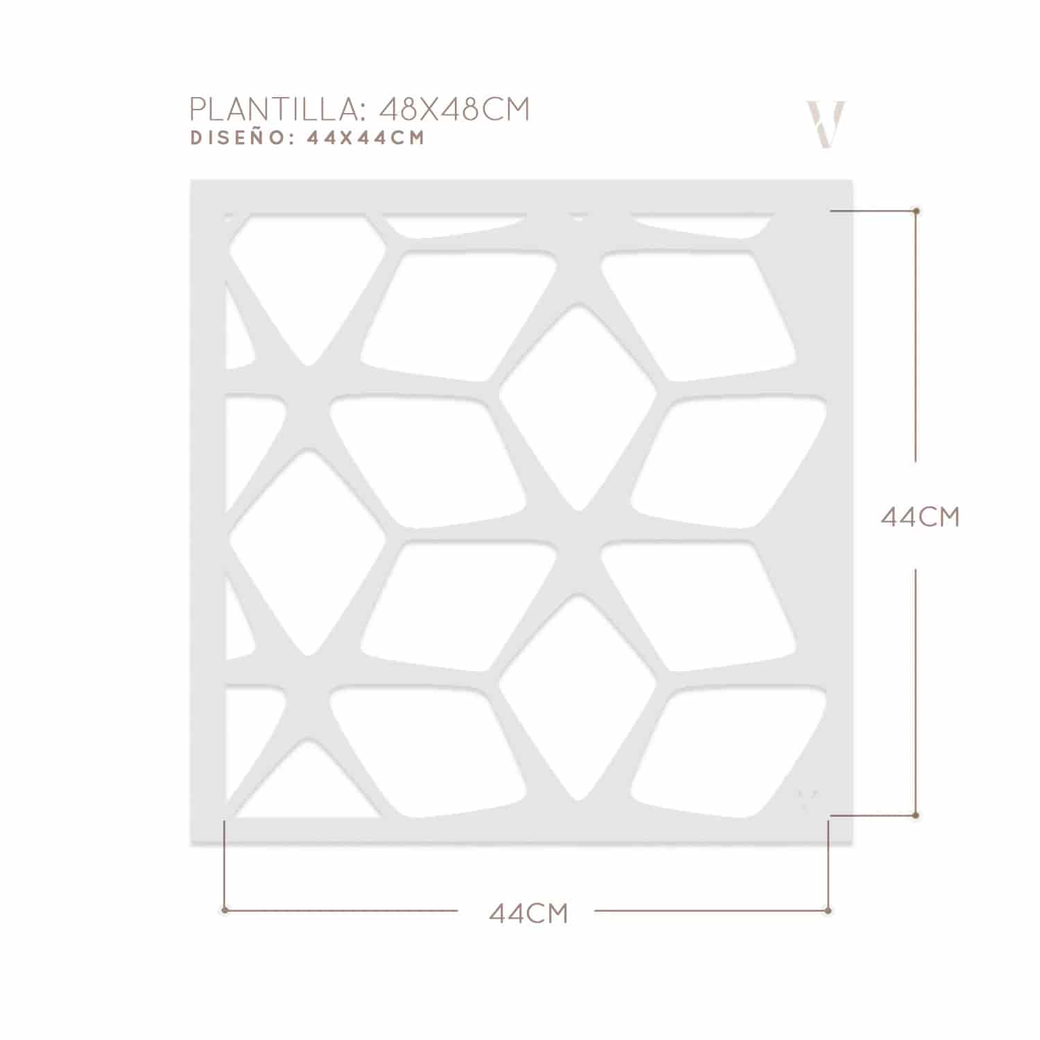 Plantillas para pintar, Vamarú Stencils, Colección Agata 48x48cm, 1und - miniatura 3