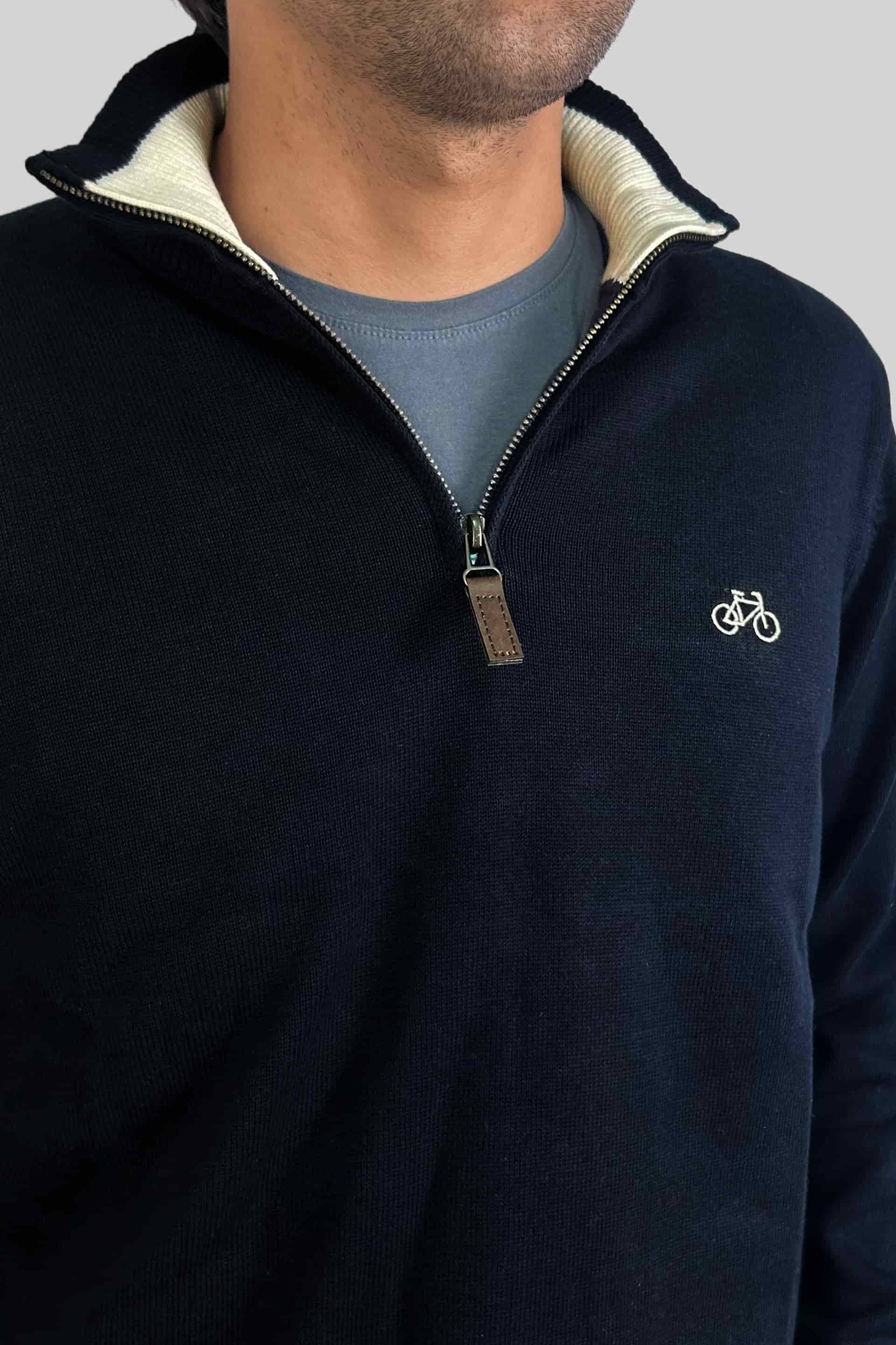 SACO HALF ZIP AZUL NAVY - miniatura 2