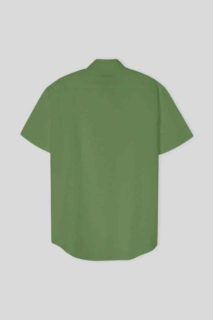 Men's linen shirt forest green - miniatura 2