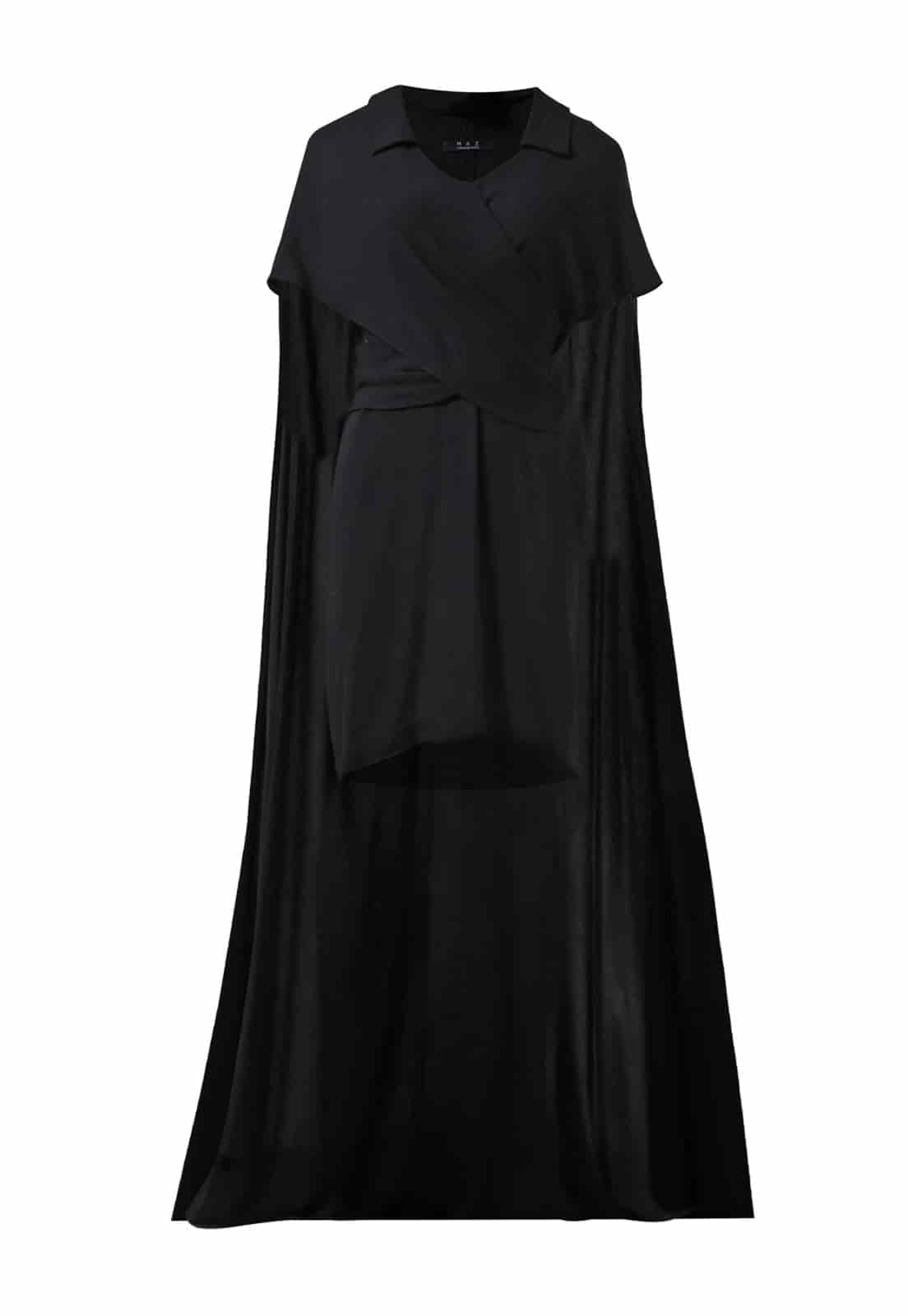 CROSSED LAYER CREPE DRESS - miniatura 1