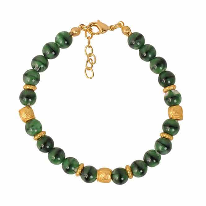 Pulsera Cristal Checo Verde 8mm - miniatura 1