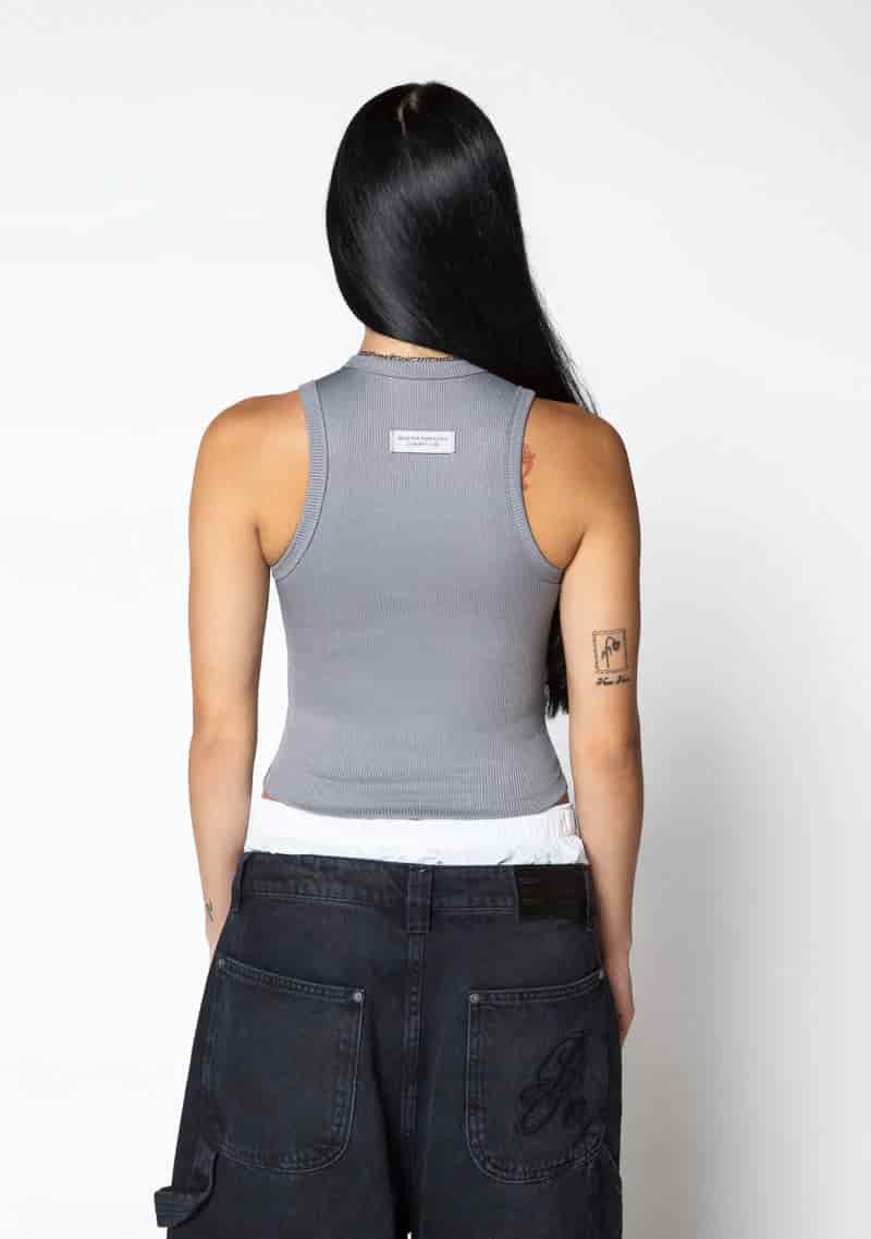 Dopamine grey rib tank top - miniatura 9