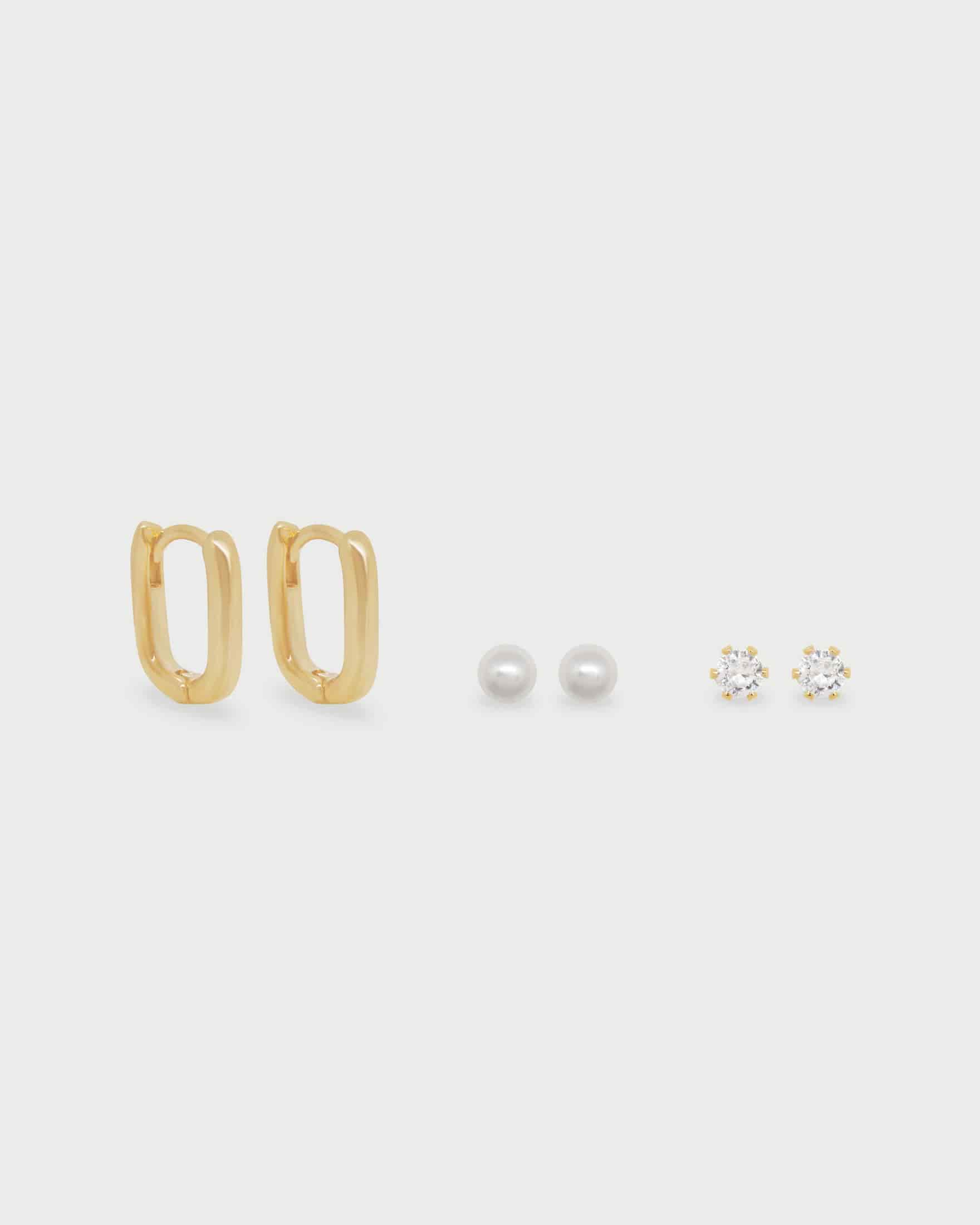 Set X3 Aretes Cuadros Y Básicos - miniatura 2