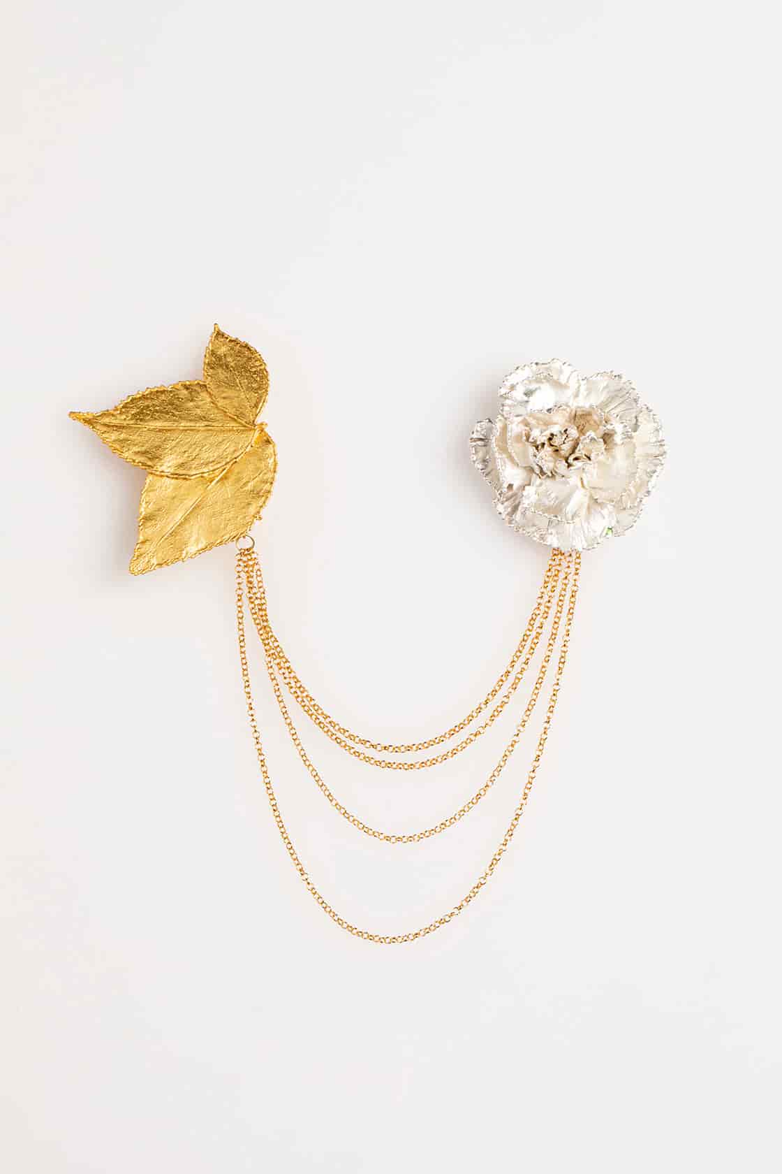 CARNATION AND ROSES LEAFS LAPELS - miniatura 1