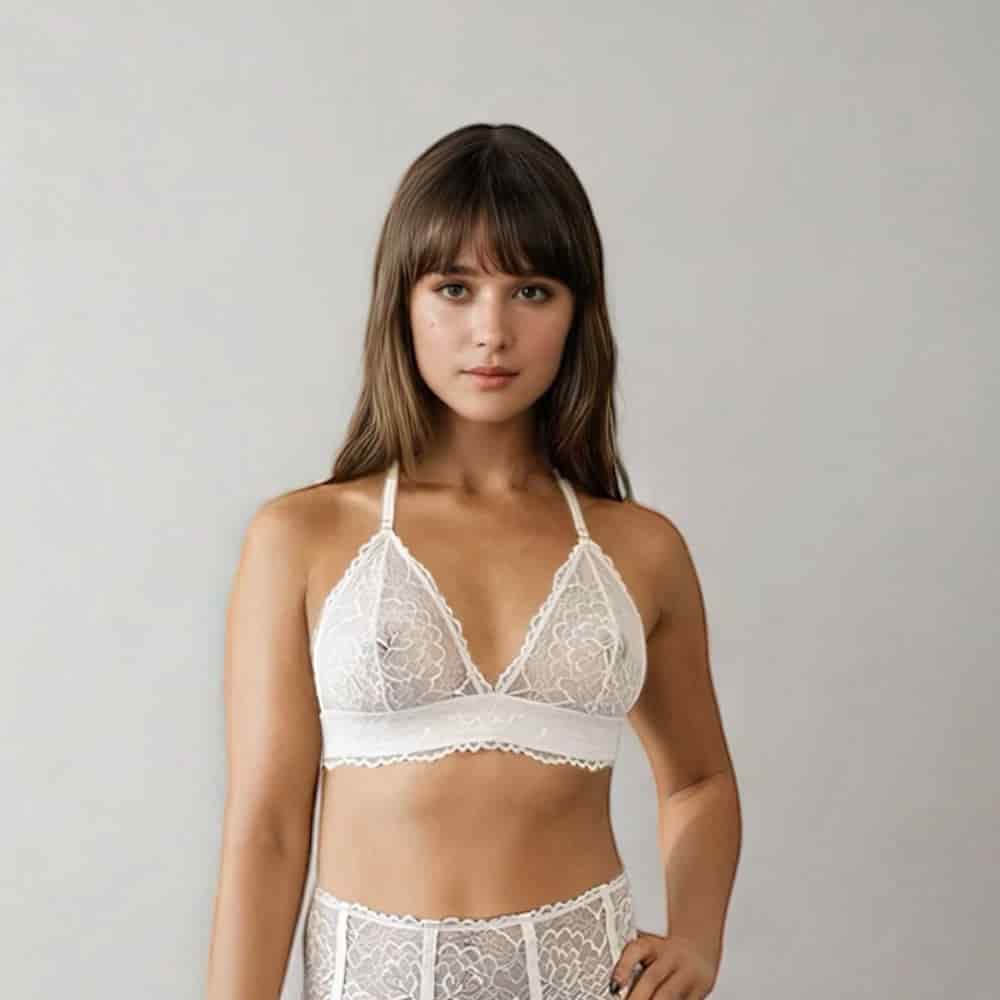 Bralette Triangular en Transparencia Lujo Nocturno. - miniatura 5