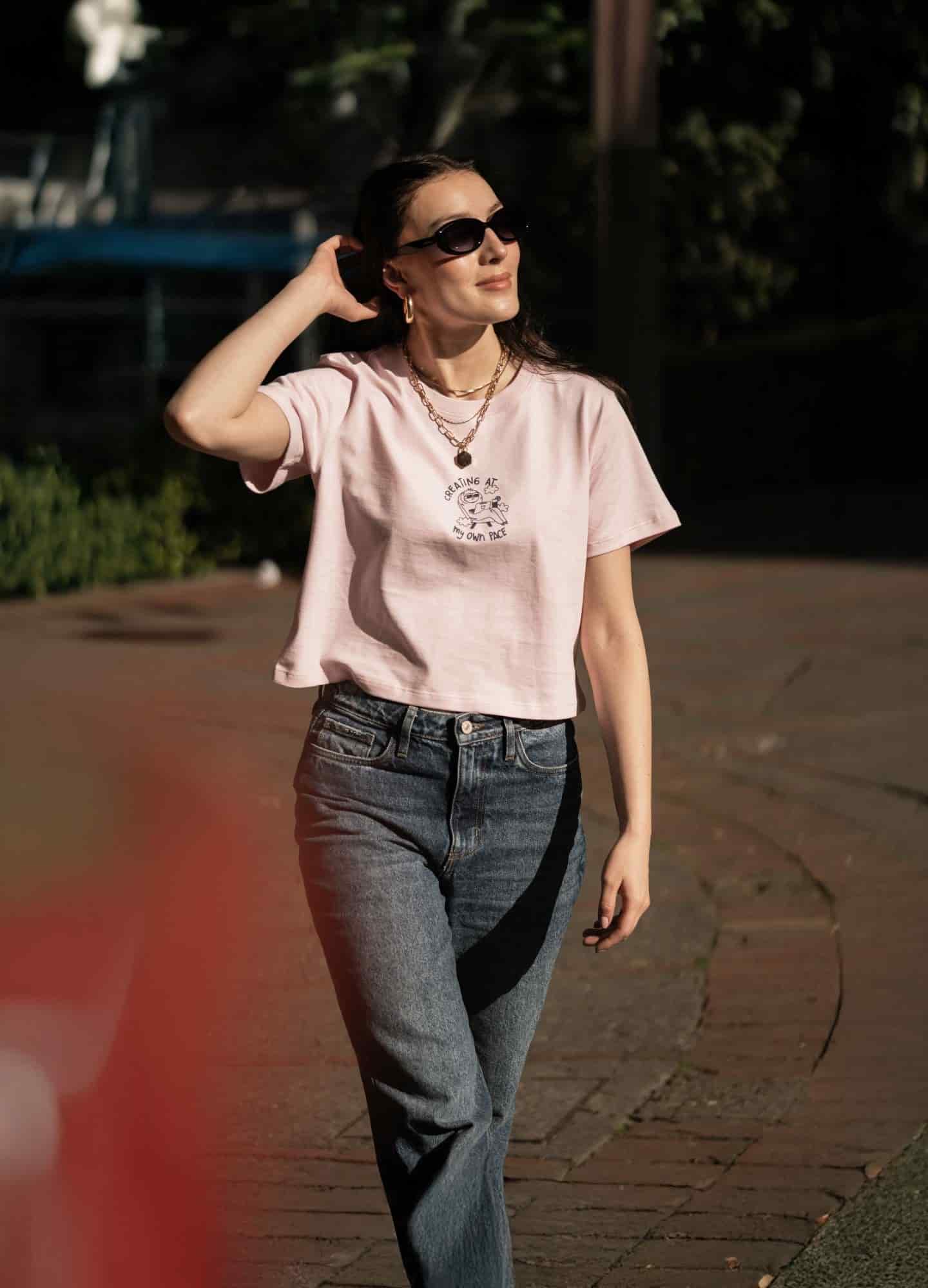 Own Pace Crop Top – Rosa - miniatura 4