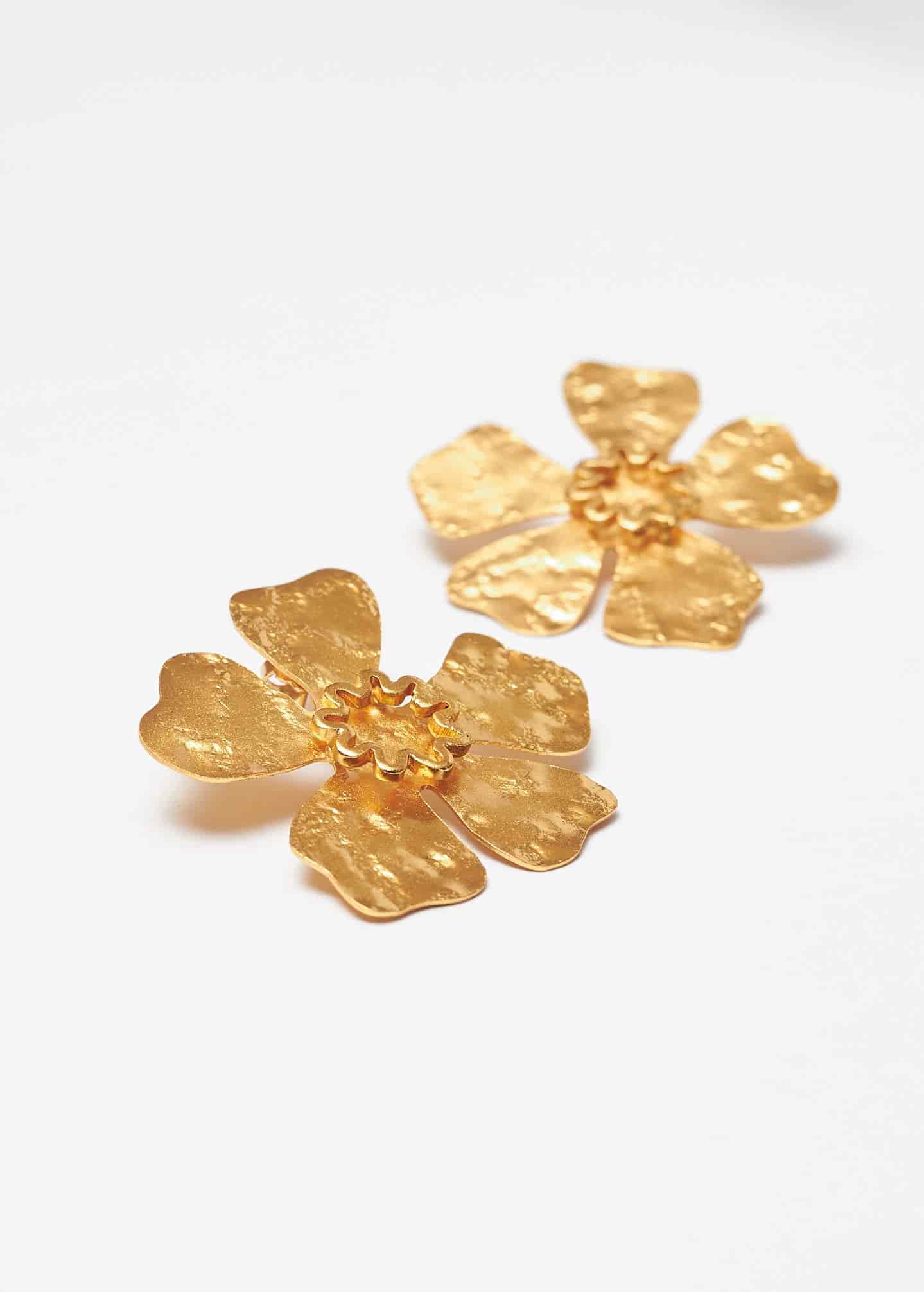 Aretes Aurora Maxi x Lyenzo Dorados - miniatura 1