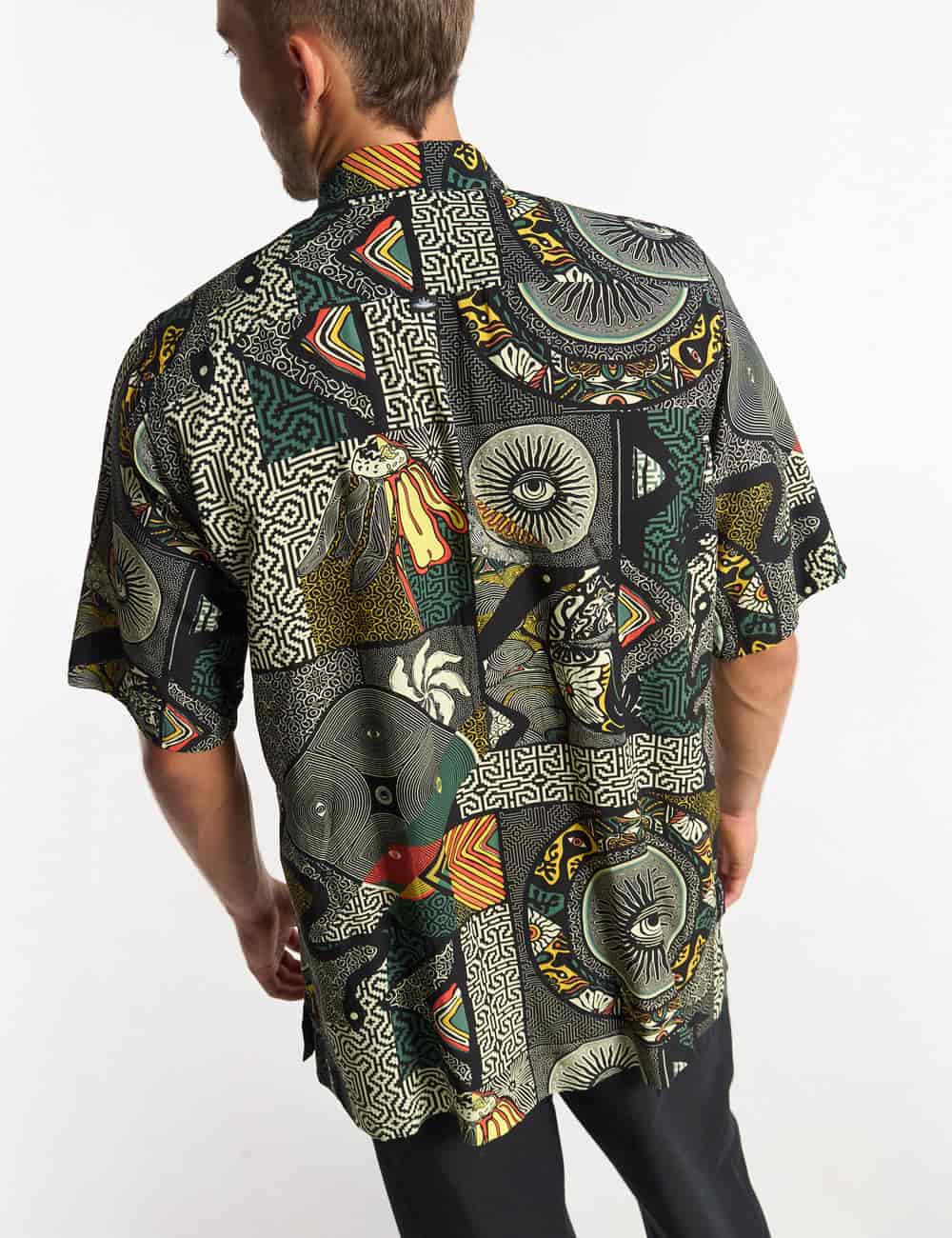 Camisa Oversize Kené multicolor Hombre - miniatura 3