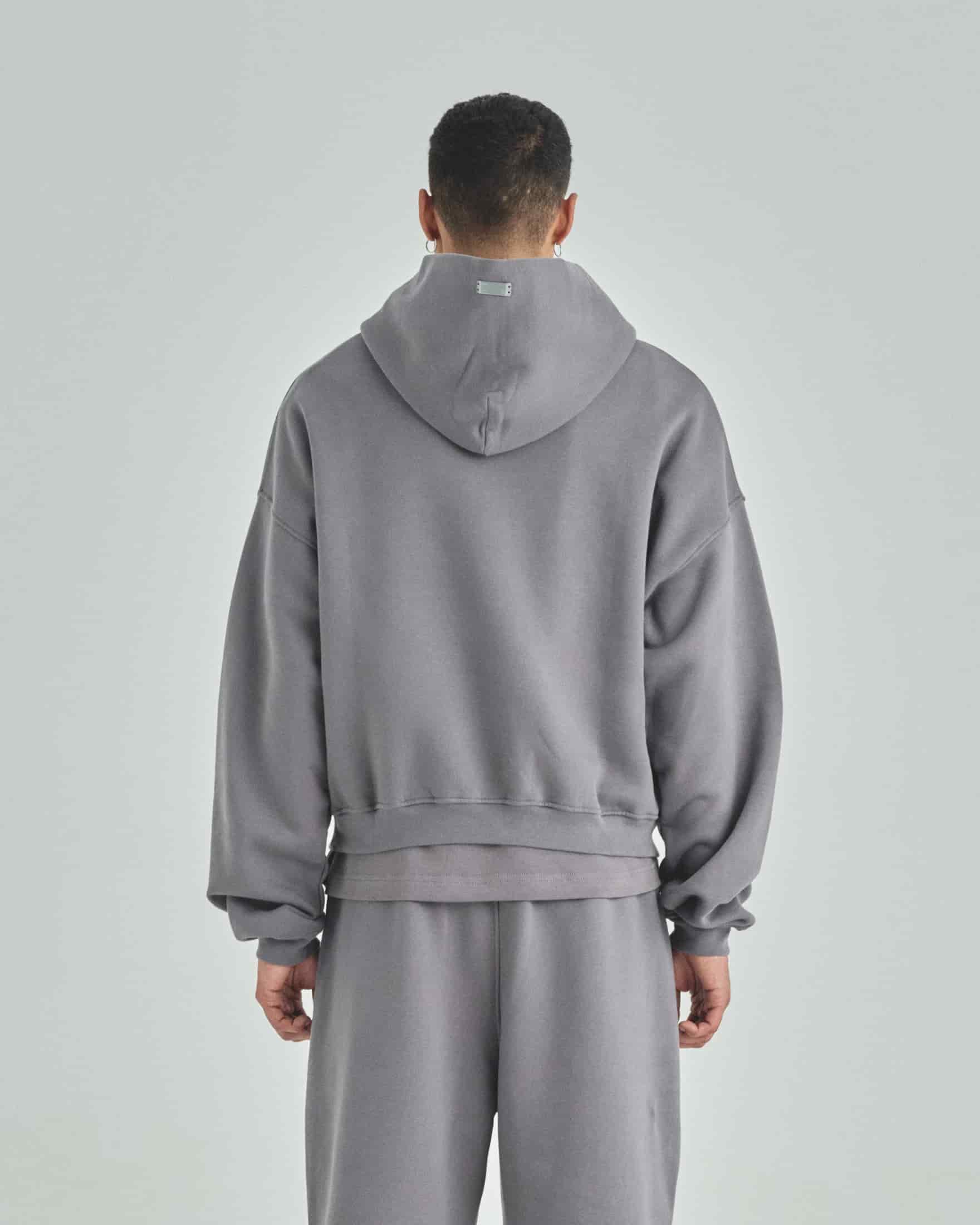 Blanks Boxy Fit Hoodie Gray - miniatura 4