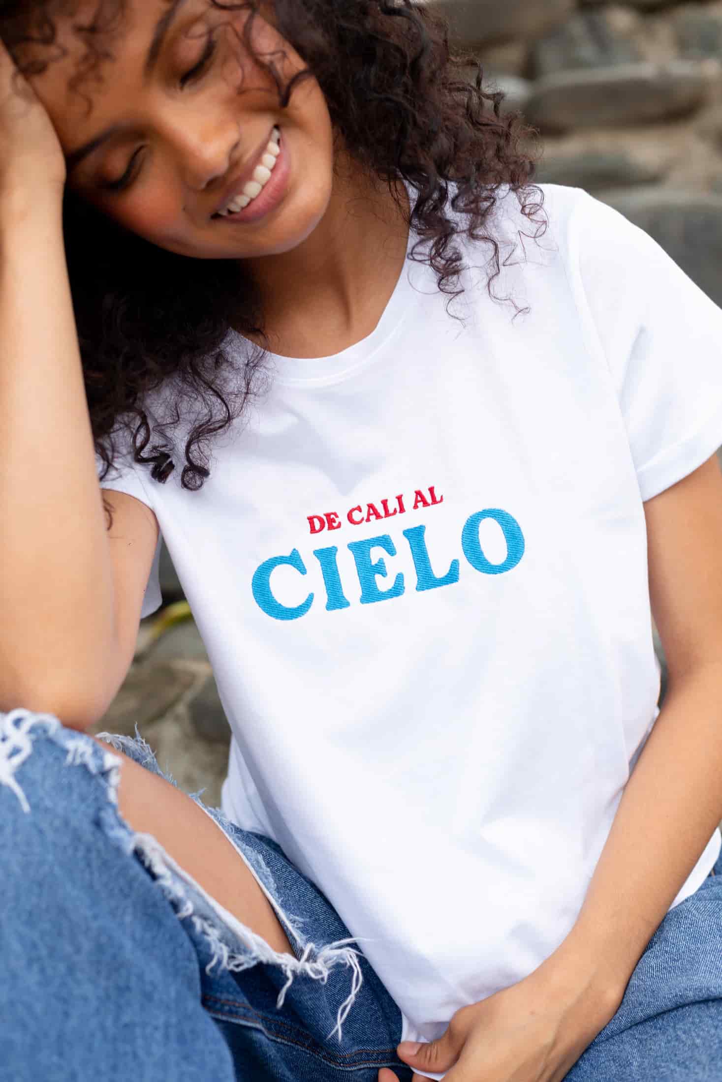 De Cali al Cielo Embroidered Oversized Tee - miniatura 1