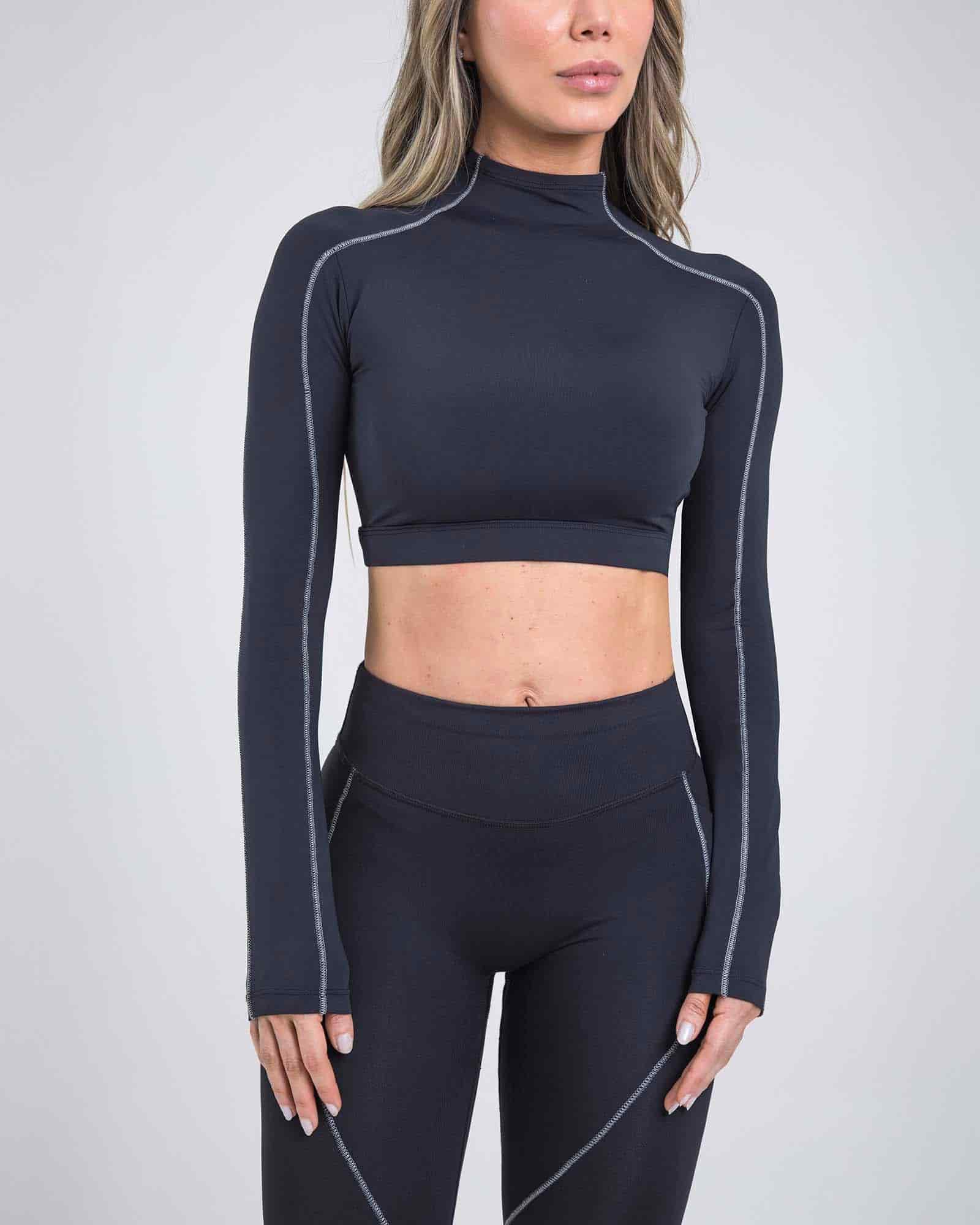 Top manga larga bold trek negro outdoor FIBER - miniatura 6