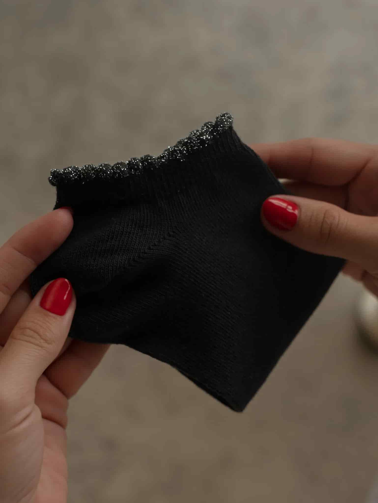 WAVE ANKLE SOCKS - SHINY GRAY - miniatura 2