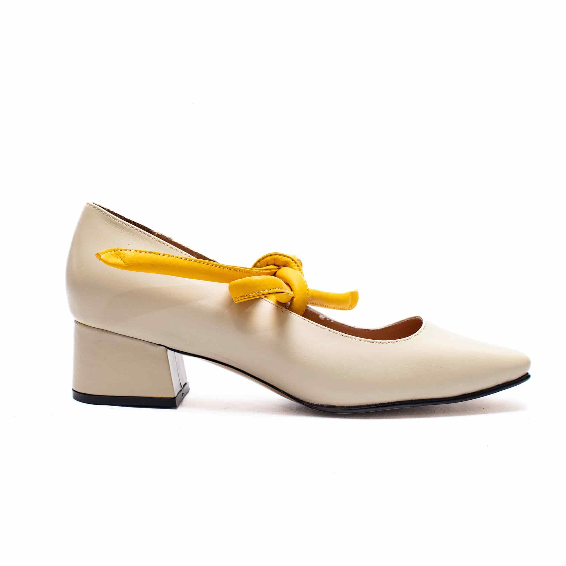 CHUNKIE MARY JANE beige x amarillo - miniatura 2