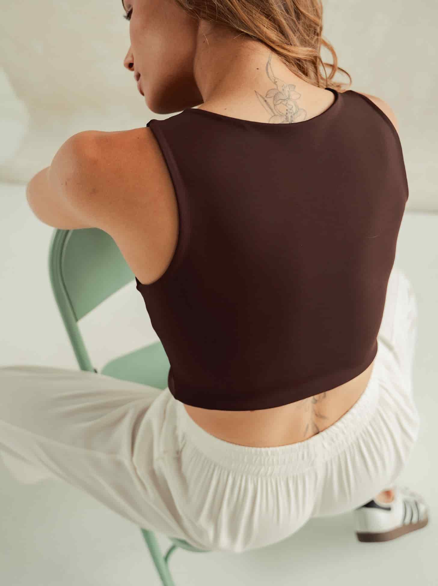 Crop top Soft - Mocca - miniatura 2