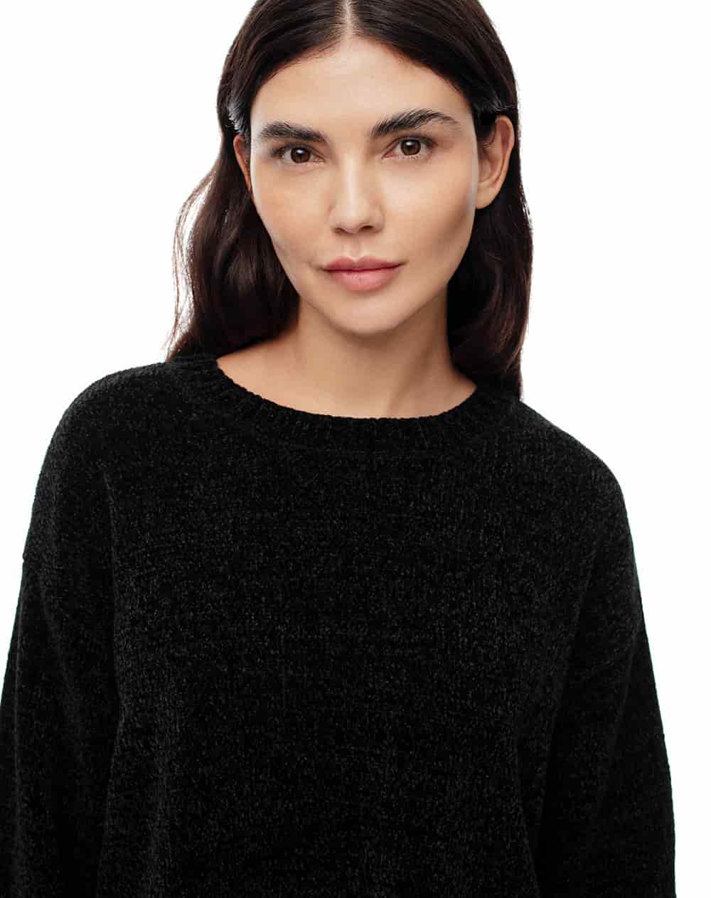Suéter oversize negro mujer - miniatura 3