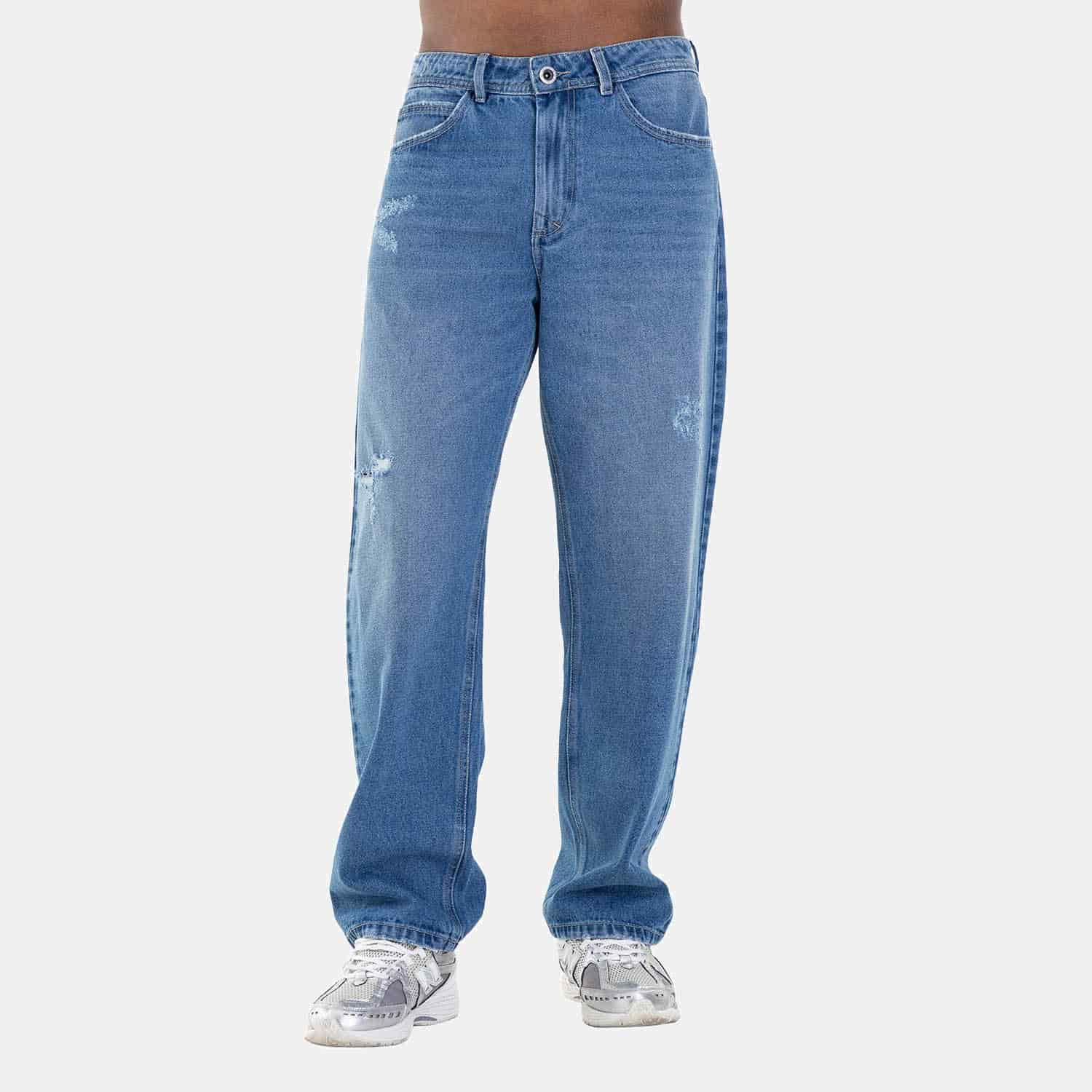 Clean Relaxed Fit Jeans Mid Blue - miniatura 9
