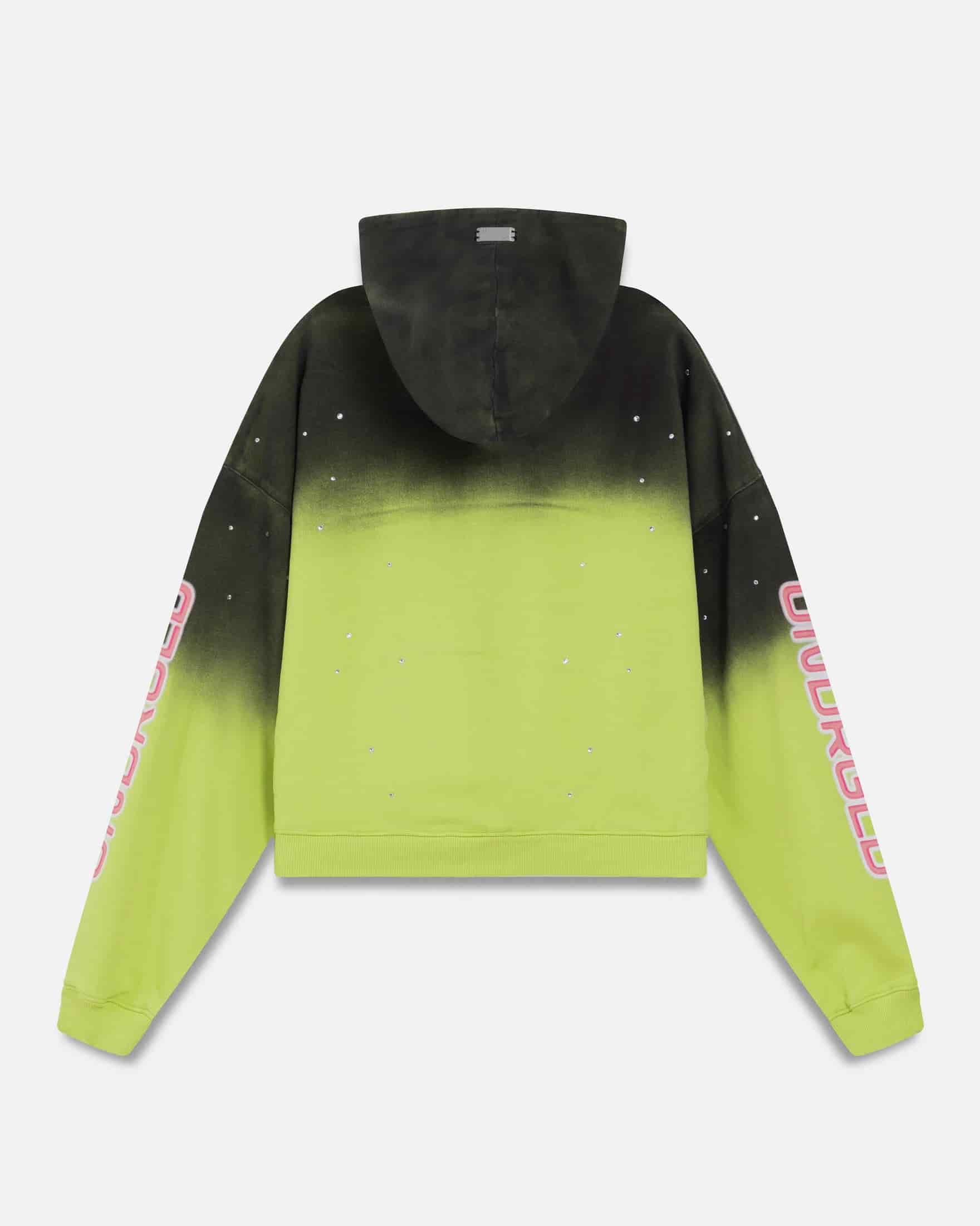 Act 1 Neon Boxy Fit Hoodie Faded Green - miniatura 3