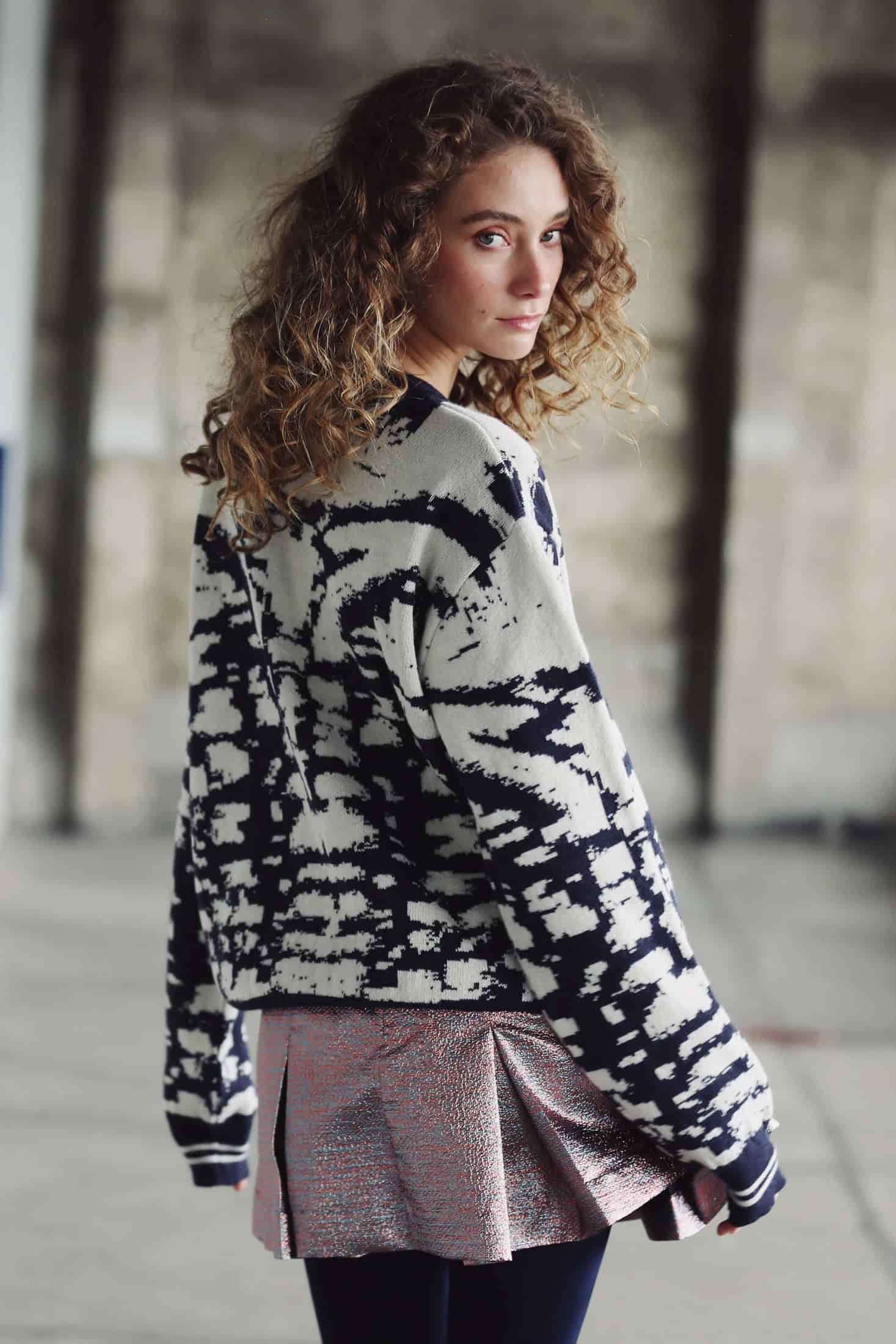 FIORELLA BLUE SWEATER - miniatura 3