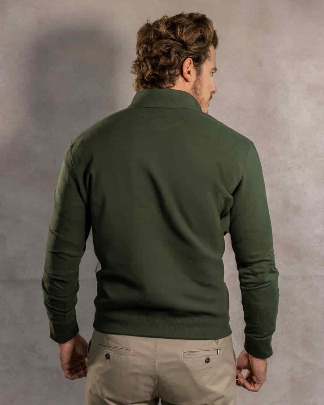 Halfzip Viana Antimanchas Verde Militar - miniatura 4