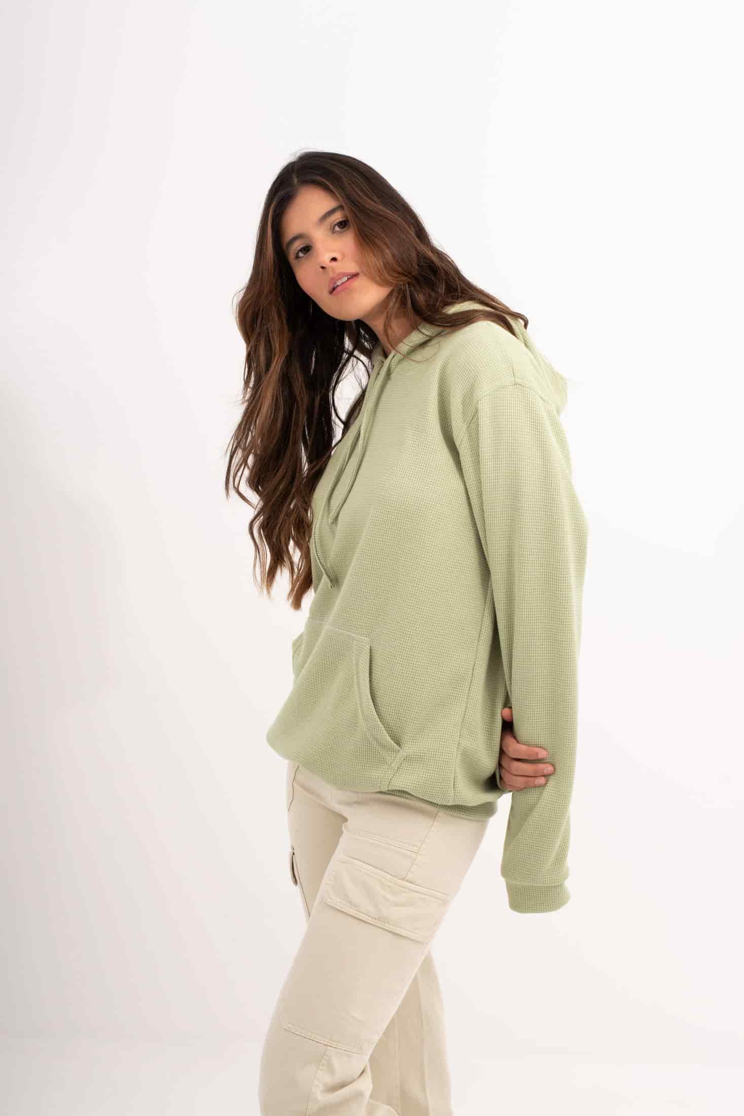 HOODIE VERDE CLARO  UNISEX- BÁSICO - miniatura 1