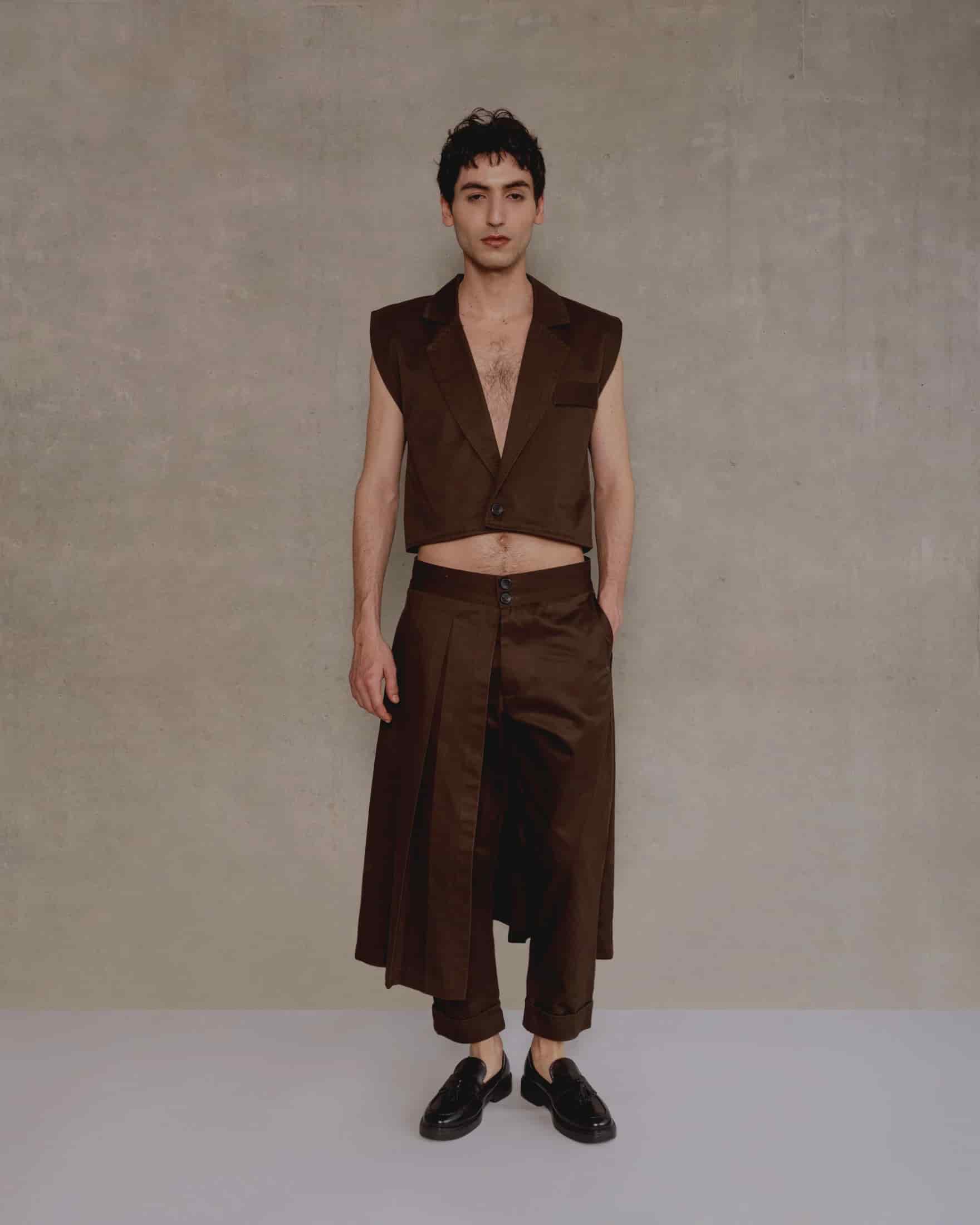 Brown Skirt Pant Man - miniatura 6