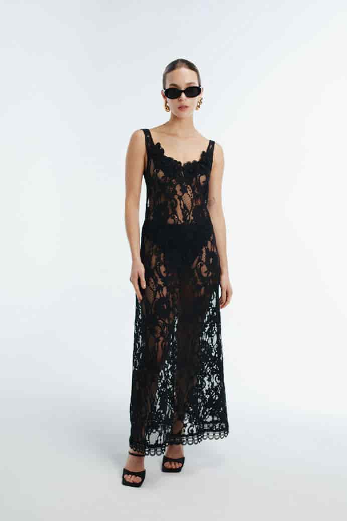 CONTESSA MAXI DRESS BLACK - miniatura 1