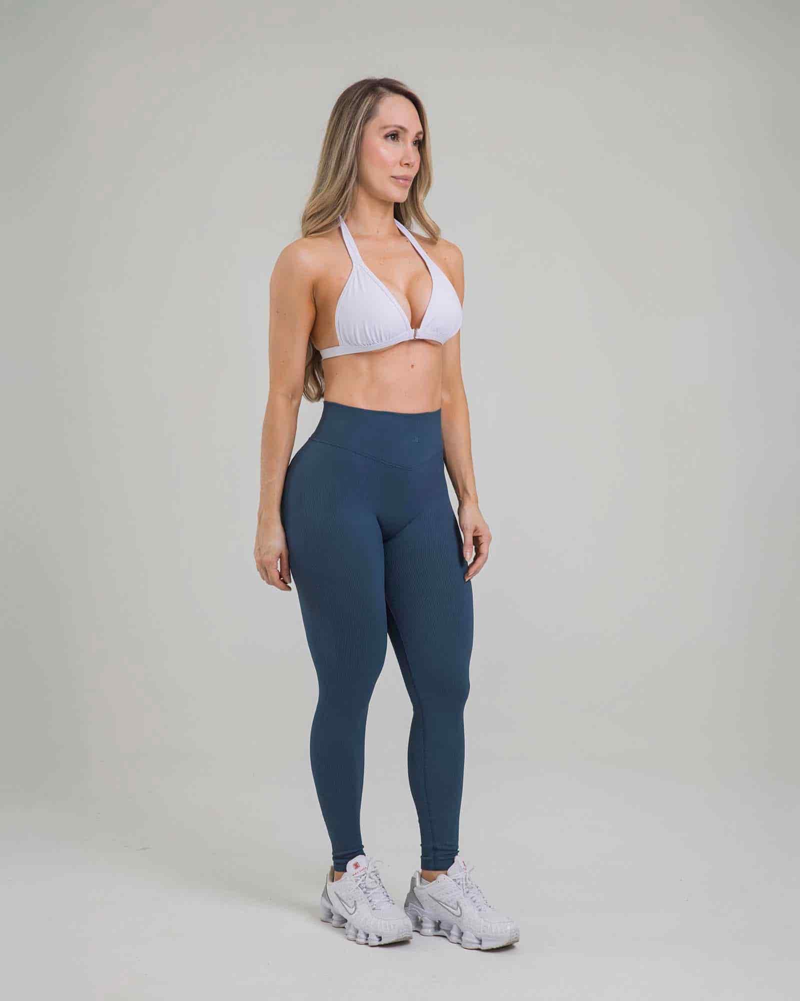 Leggings contour seamless azul navy outdoor FIBER - miniatura 2