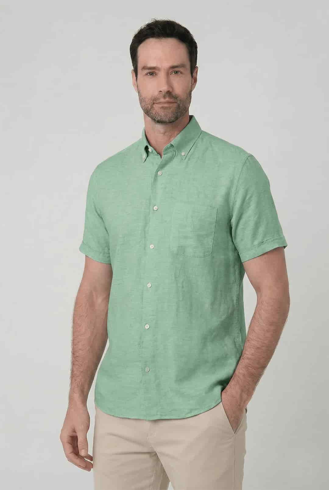 Camisa con bolsillo manga corta para hombre Jon Sonen 027225037 - miniatura 3