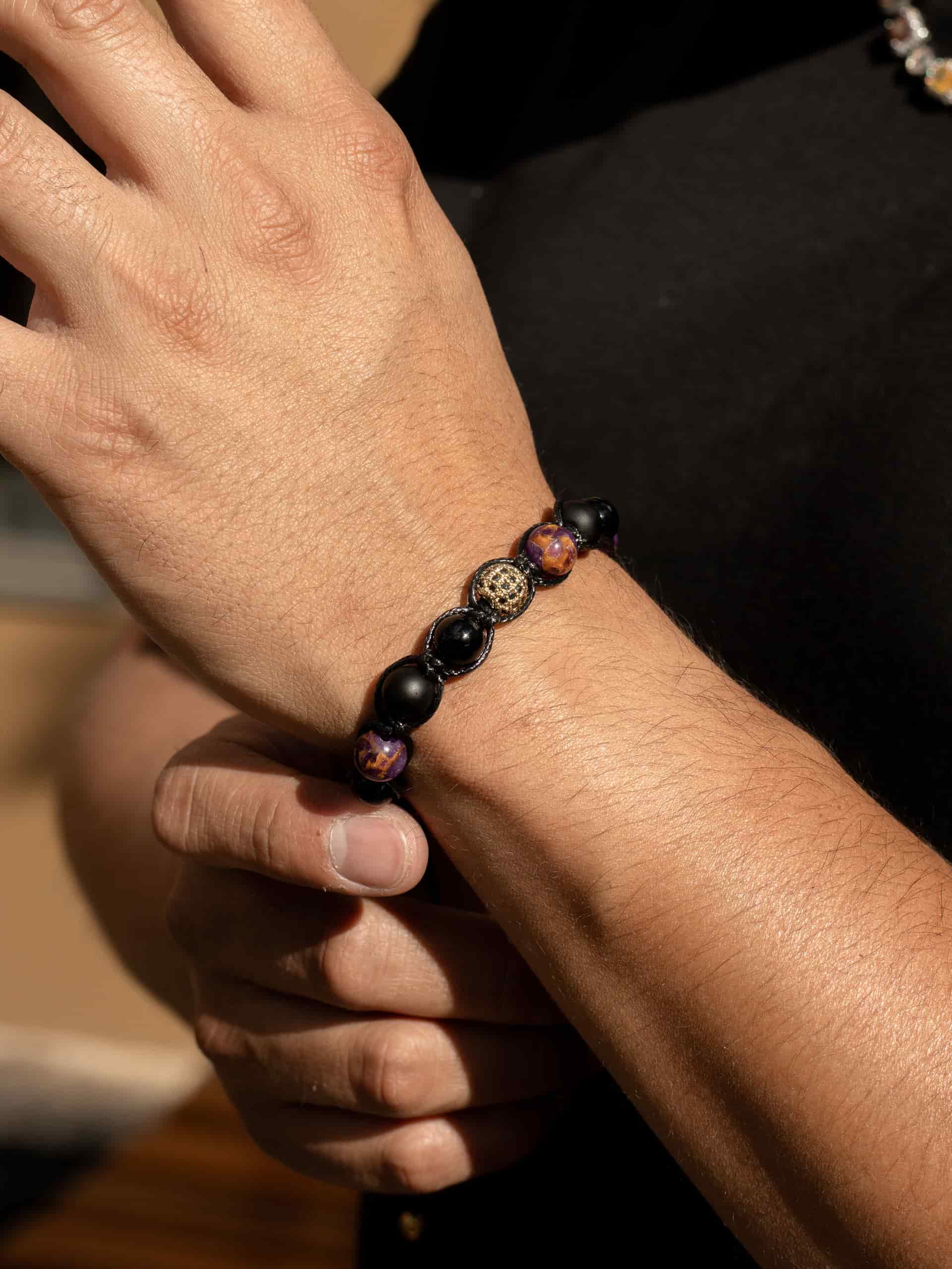 Brazalete Broncita Onyx 8mm - miniatura 2