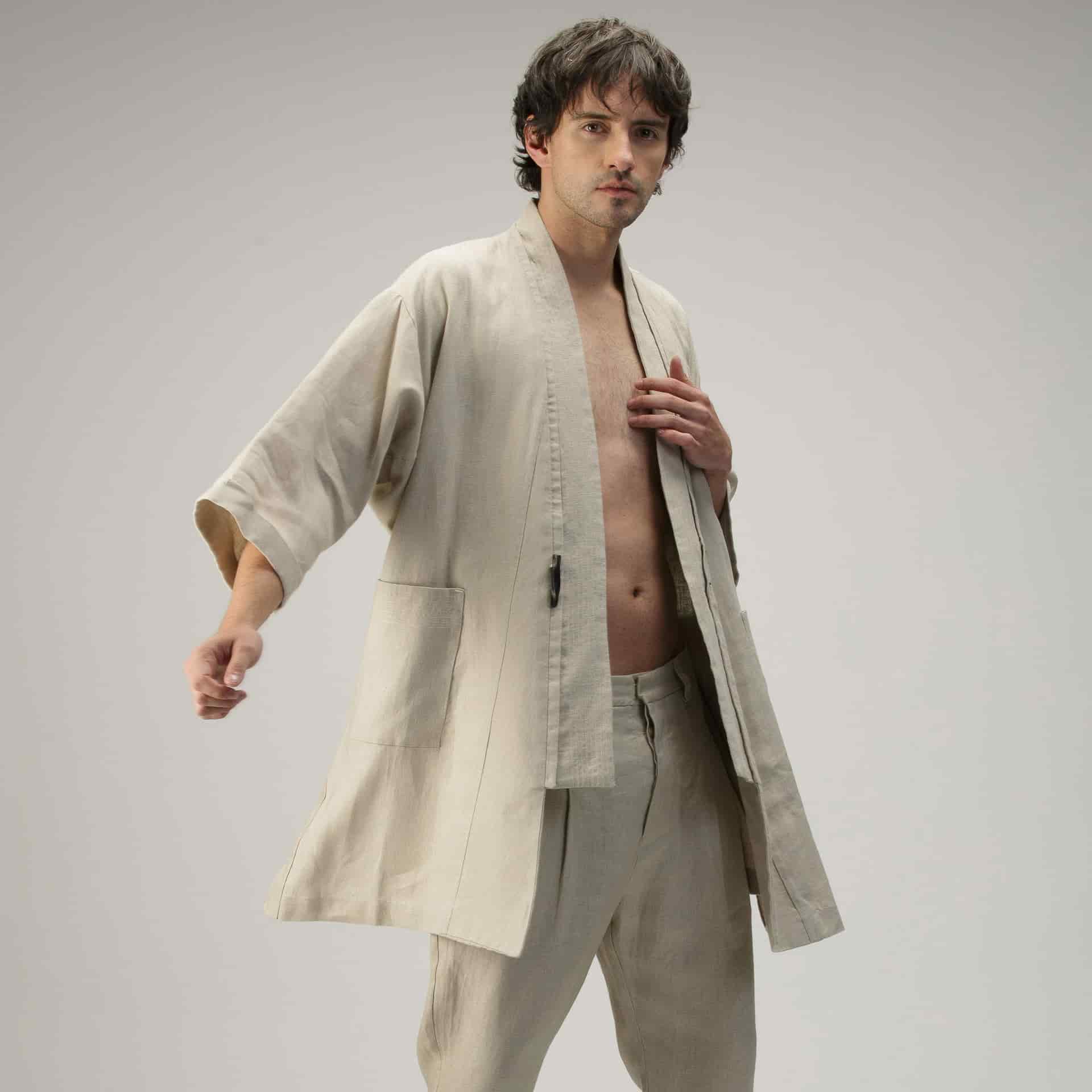 Kimono Cruzado - Natural - miniatura 9