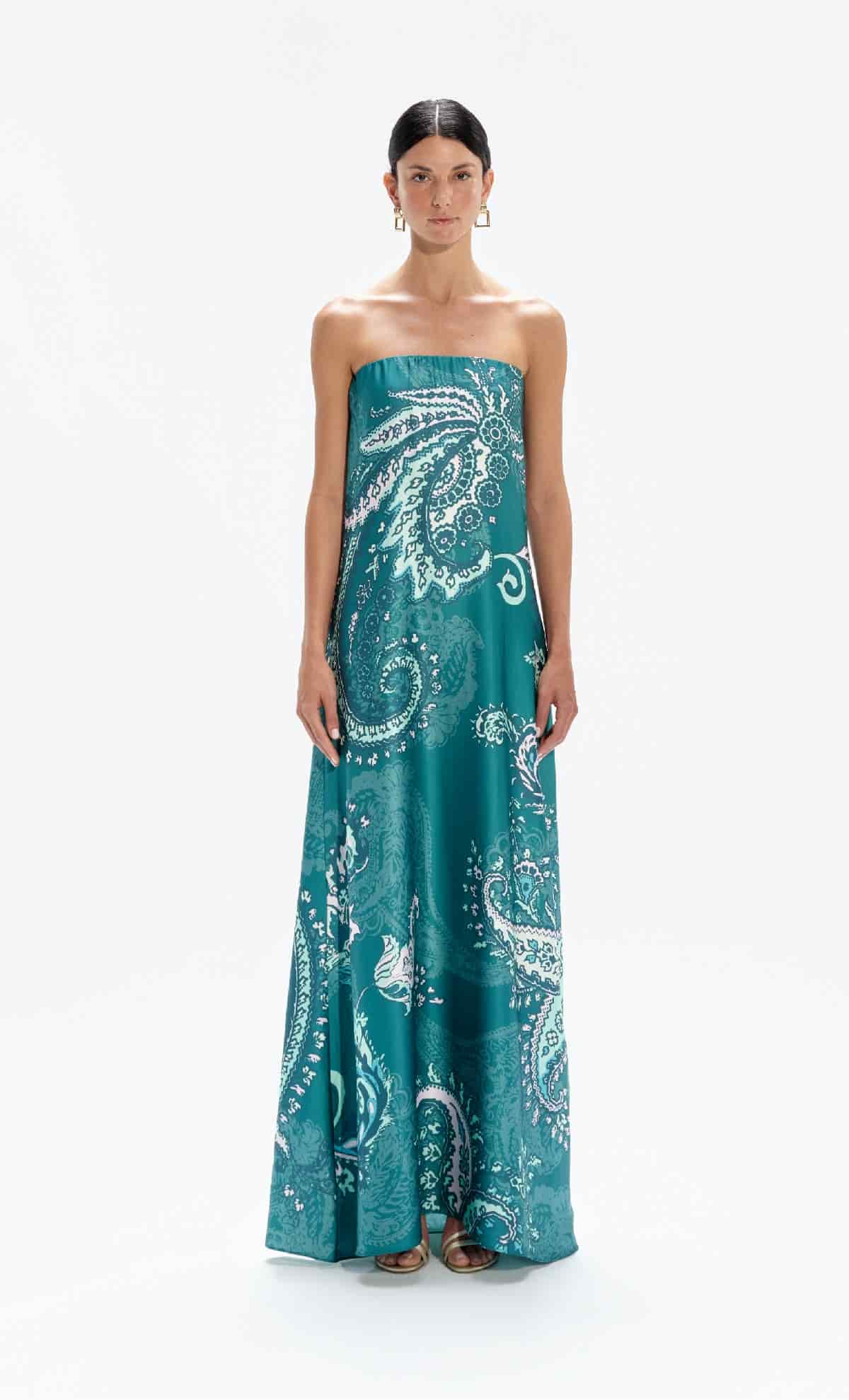 Vestido largo Solanum Paisley - miniatura 1