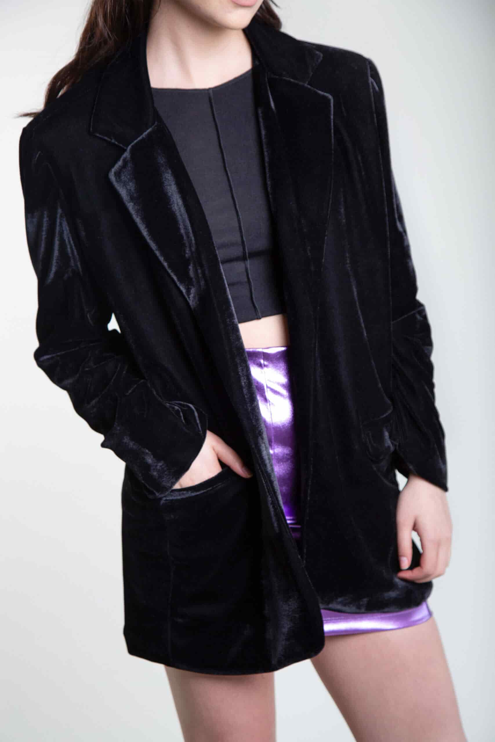 Blazer Velvet Negro - miniatura 1