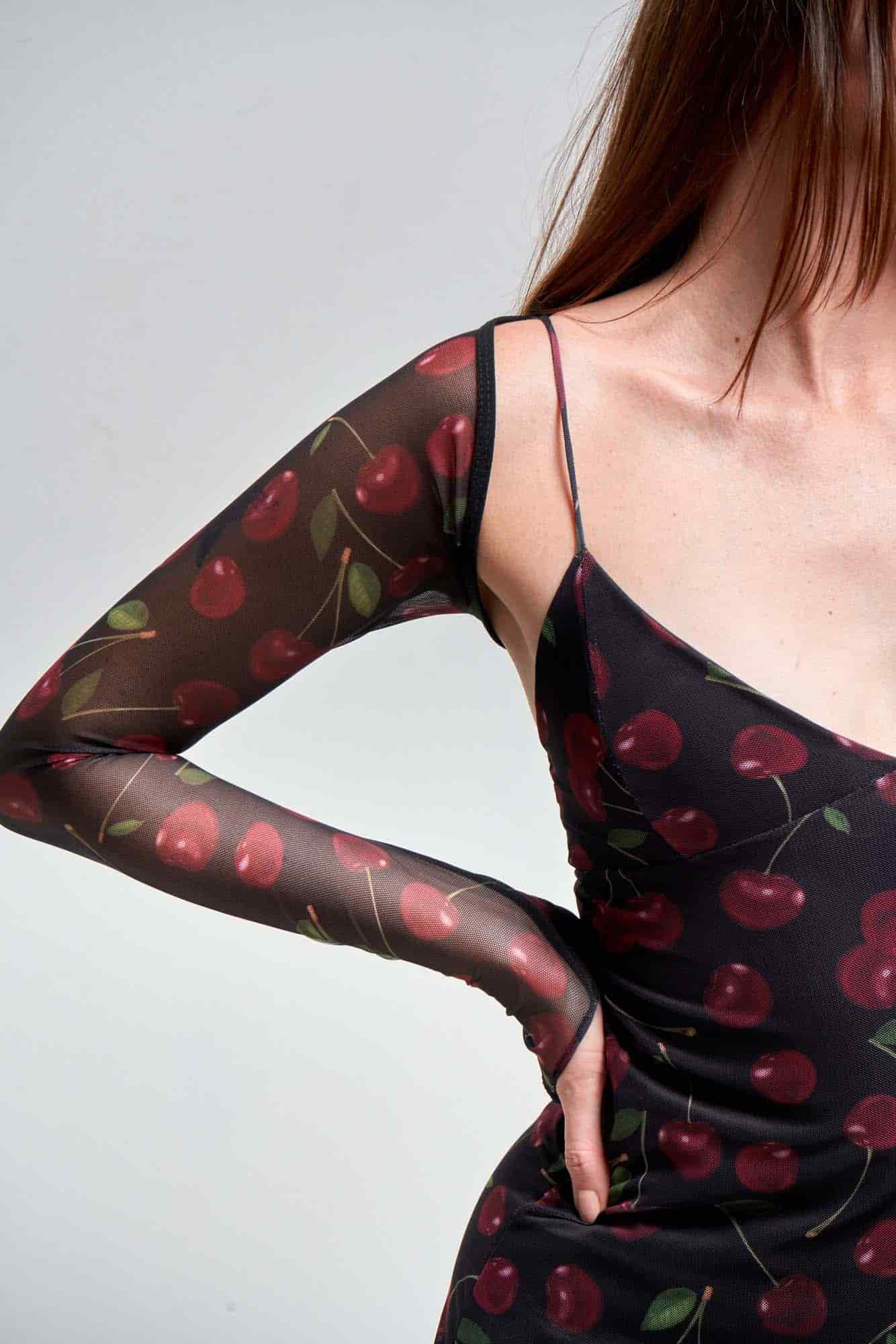 CHERRY MESH DRESS - miniatura 10