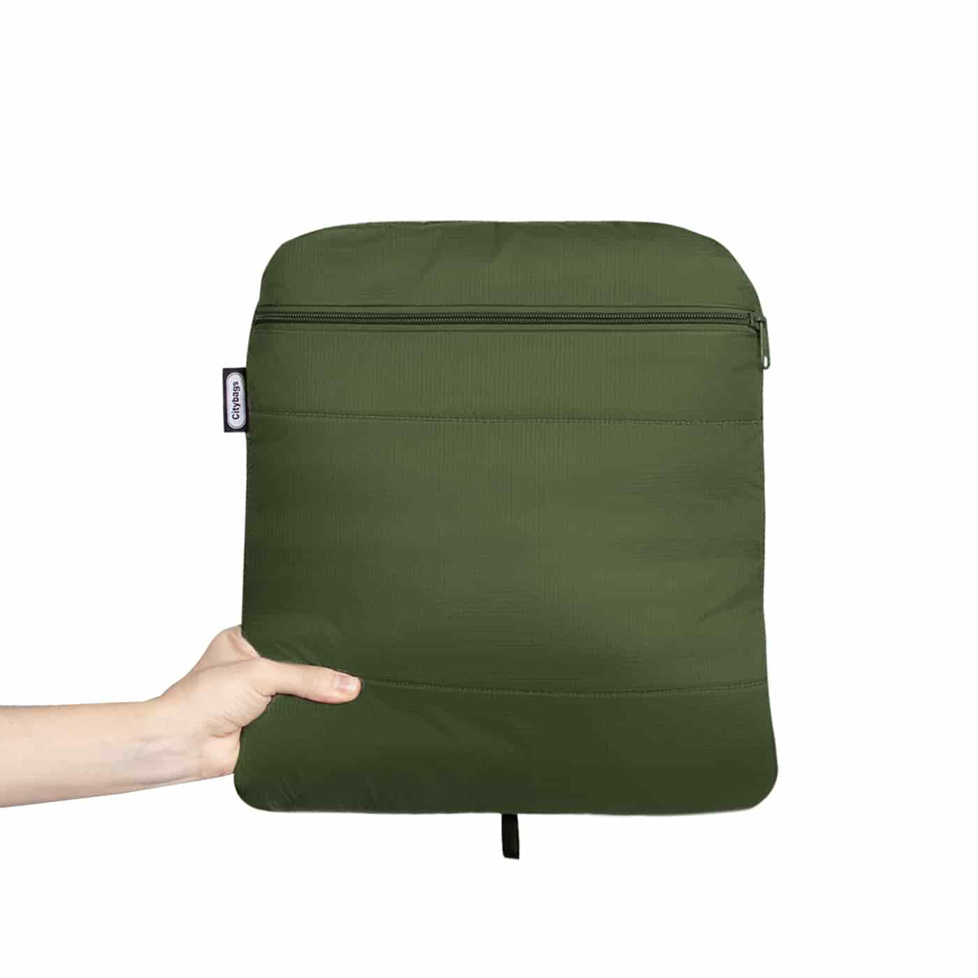 Morral Cabina Tapa Citybags Verde Militar - miniatura 2