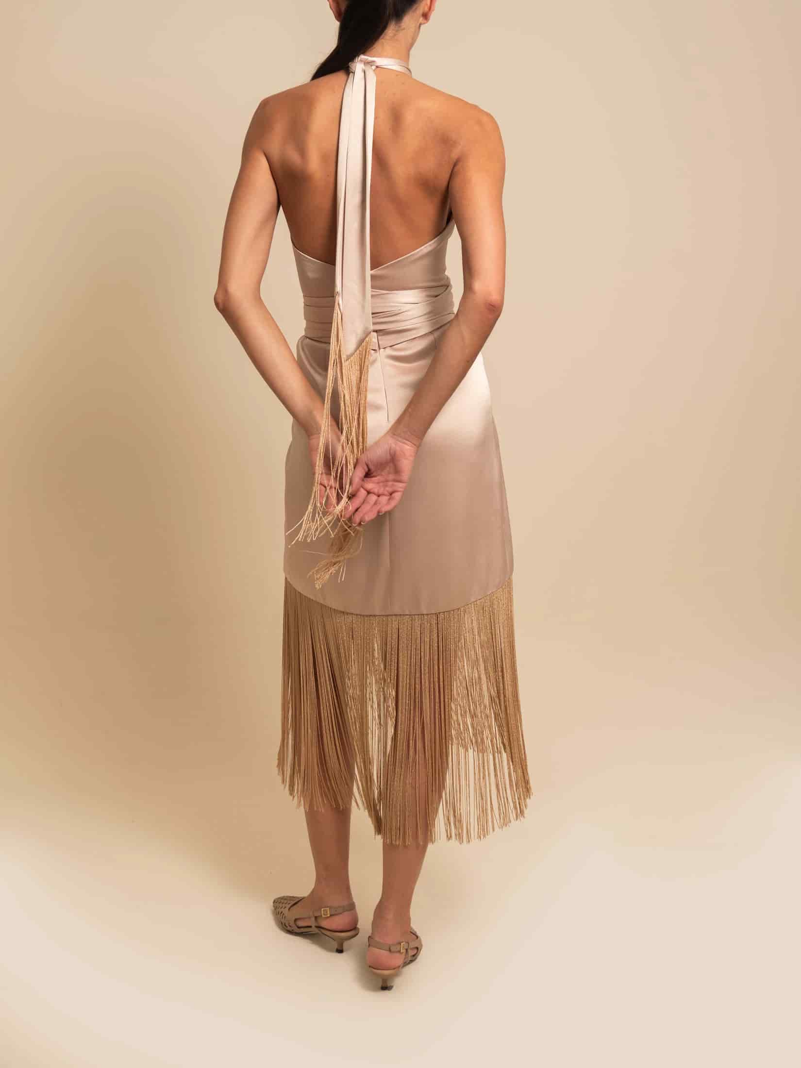 SUNSET DRESS CHAMPAGNE - miniatura 3