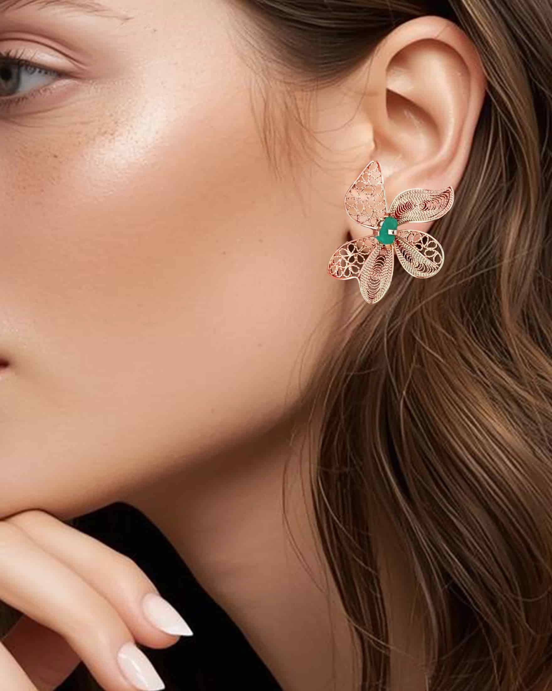 Aretes filigrana topo Dinastia - miniatura 2