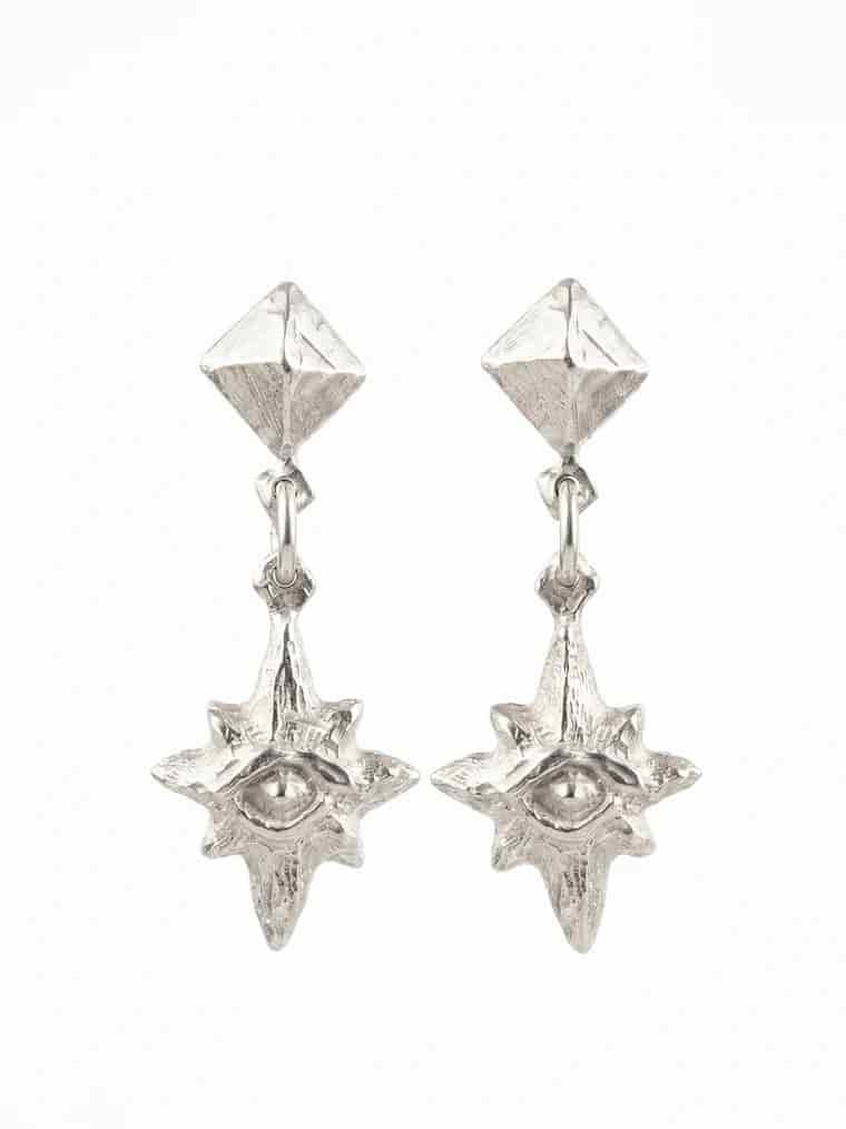 CARVED STAR EARRINGS - miniatura 1