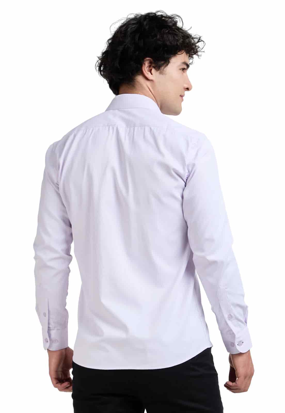 Camisa lila con minirayas - miniatura 2