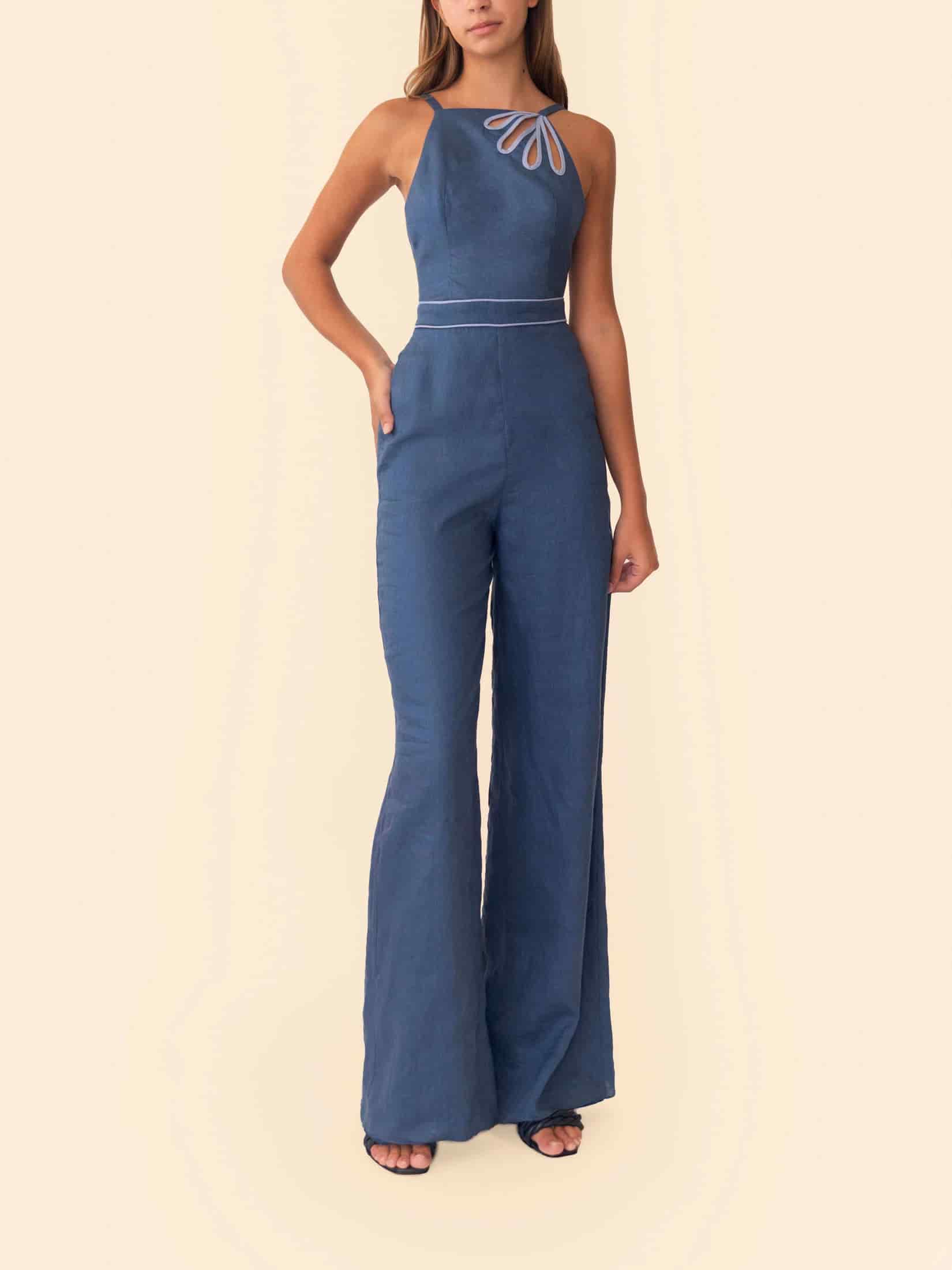 ELIA JUMPSUIT NAVY - miniatura 3