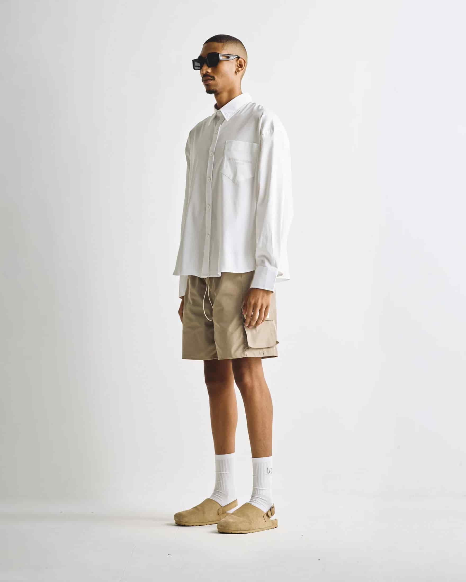 Basics Undergold Design Studio Long Sleeve Boxy Shirt Bone - miniatura 6