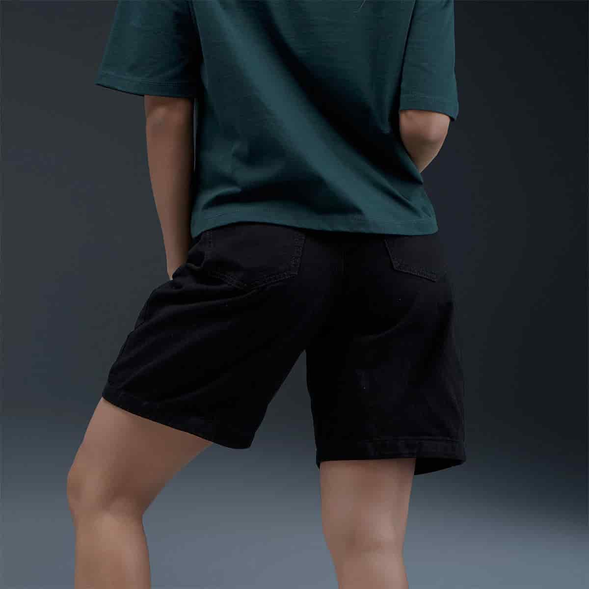 Short Negro Denim Mujer - miniatura 2