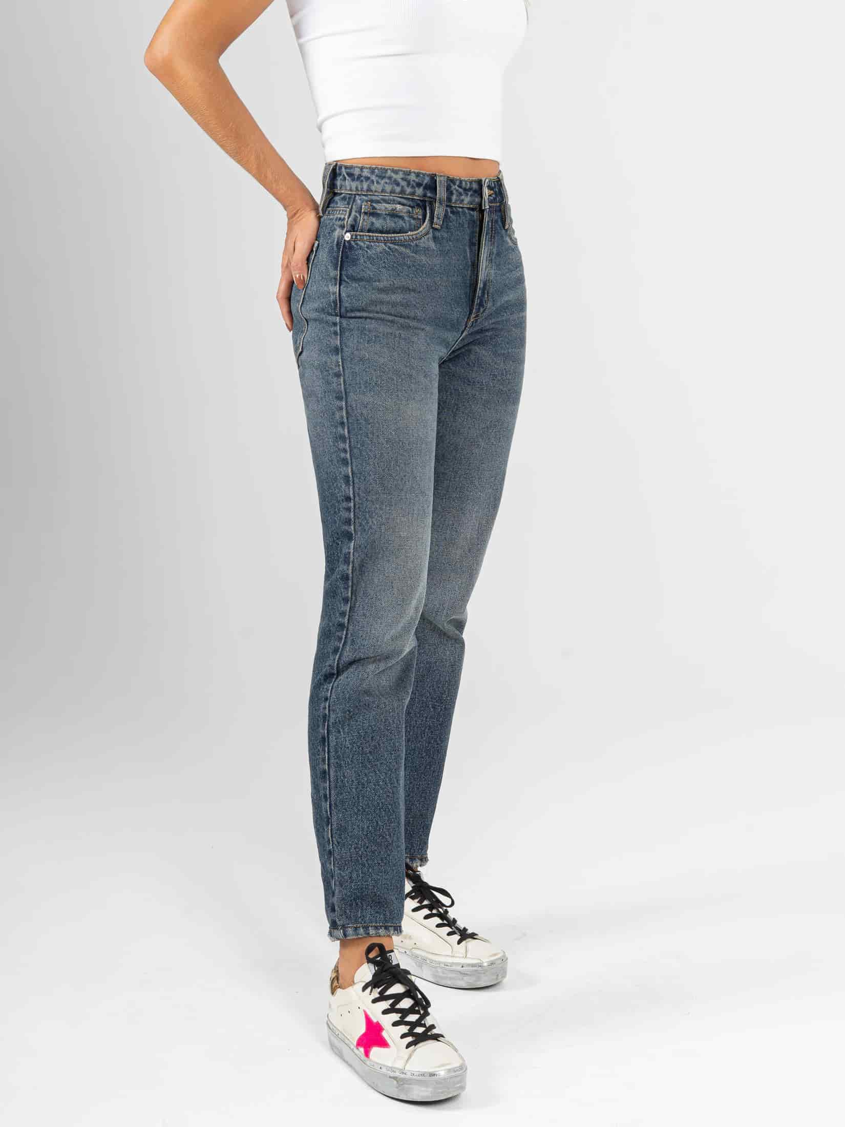 Ref: 066490 Jean Mom fit, rígido, tiro alto, tono azul oscuro. - miniatura 3