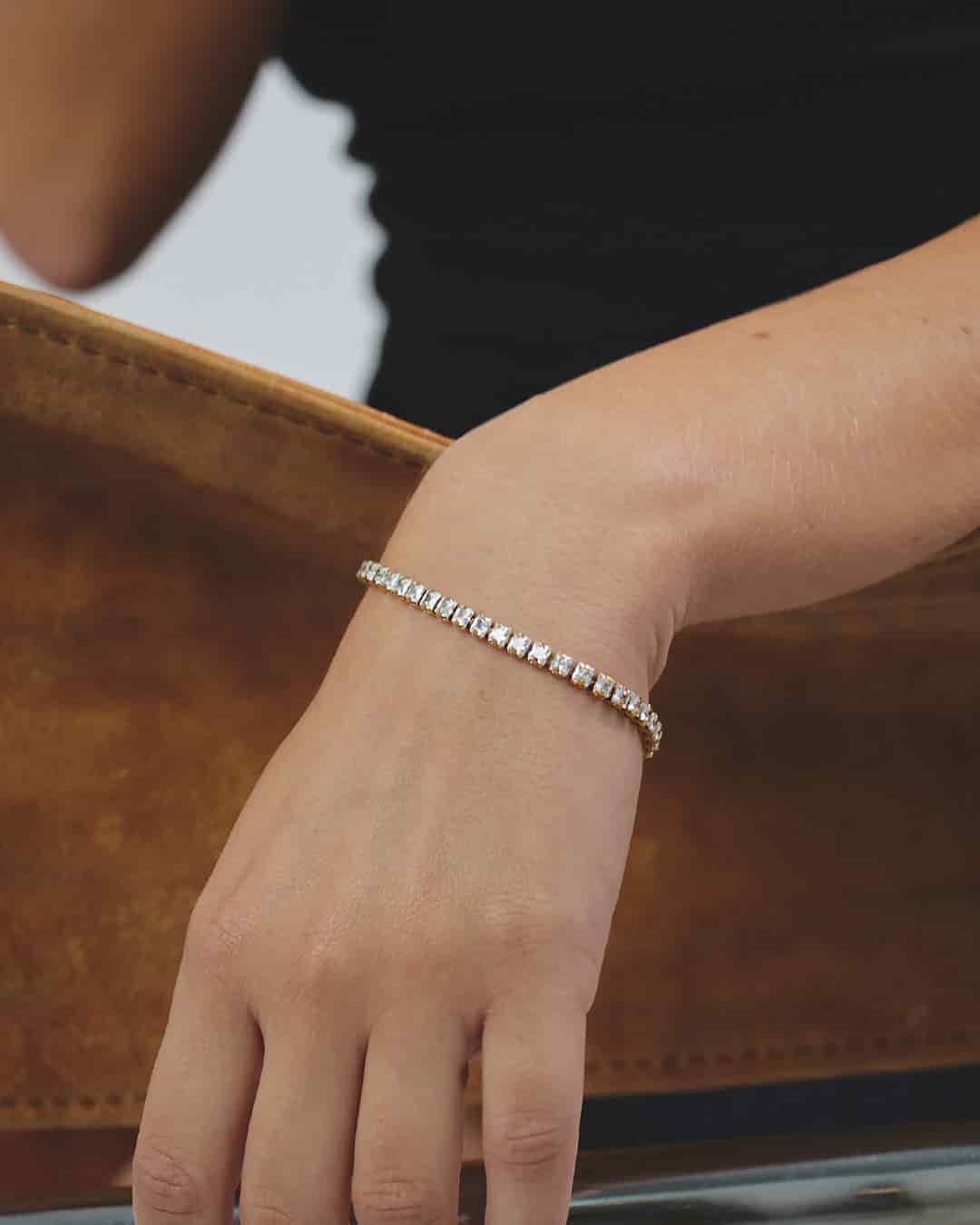 Pulsera Tennis Cristales - Acero Inoxidable - miniatura 5