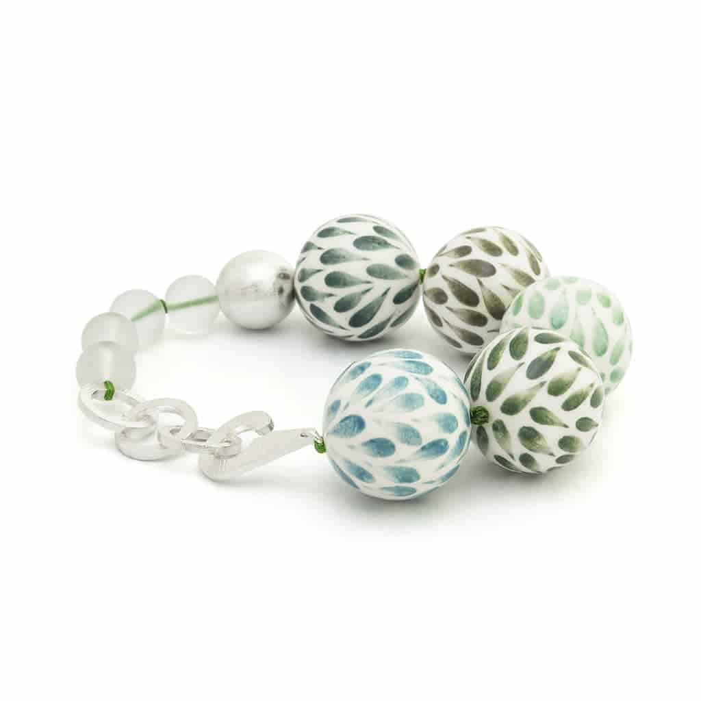 PULSERA 5 ESFERAS EN PETALOS - miniatura 1
